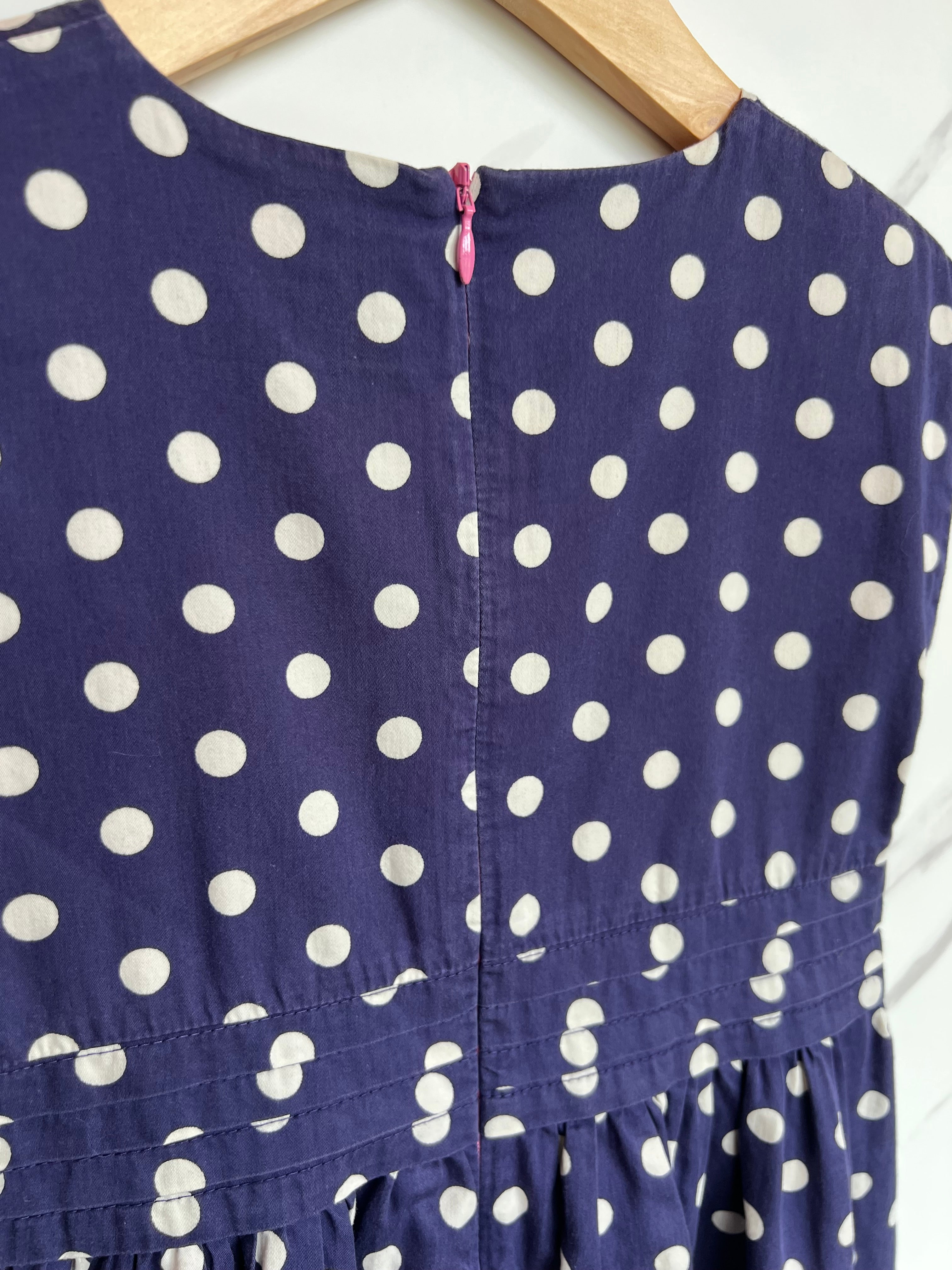 Boden Navy Polka Dot Dress Age 5-6 Years