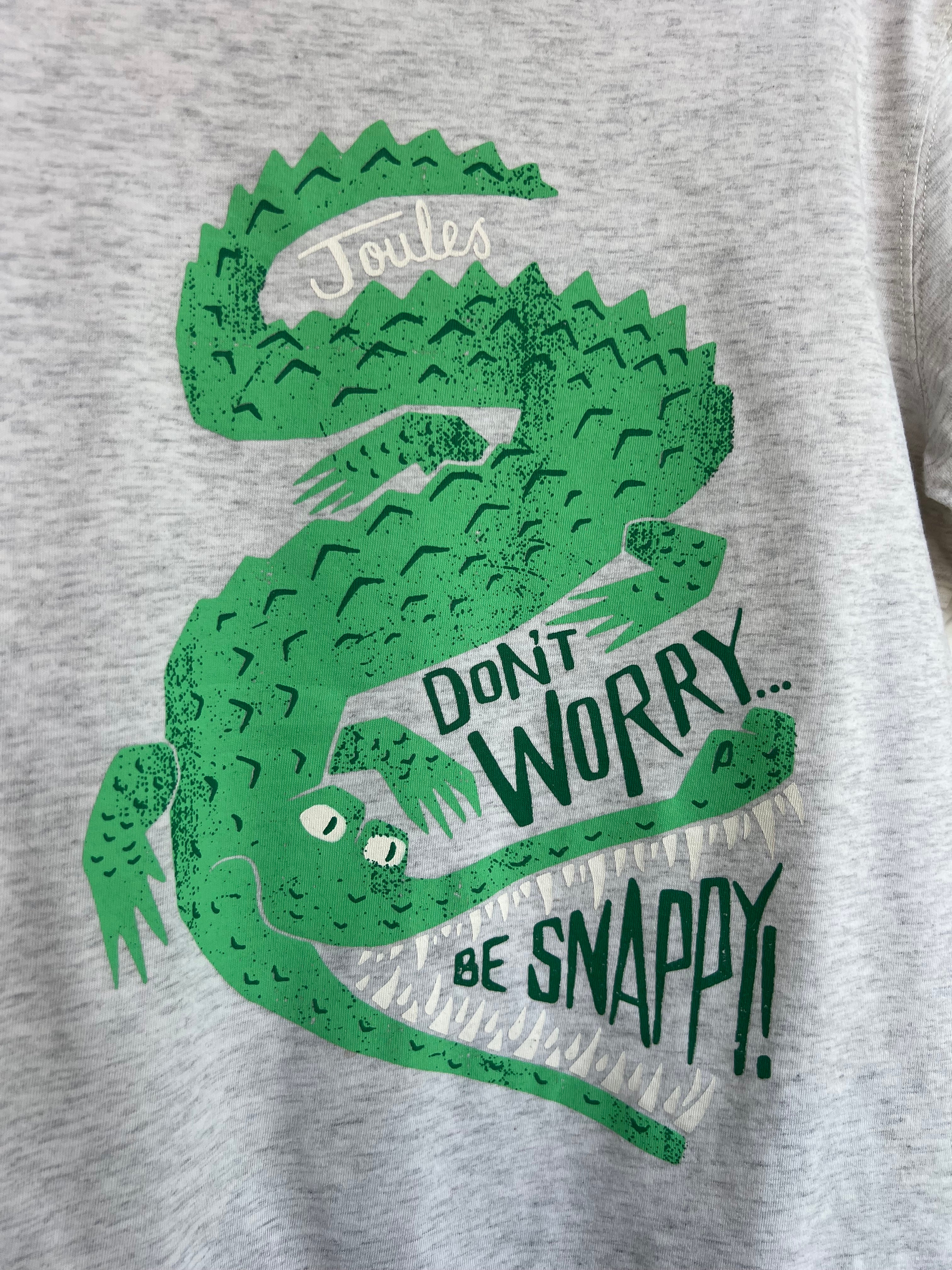 Joules Grey "Don't Worry" T-Shirt Age 9-10 Years