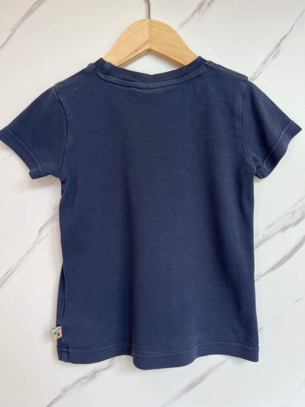 Frugi Navy National Trust Red Apple T-Shirt Age 4-5 Years *