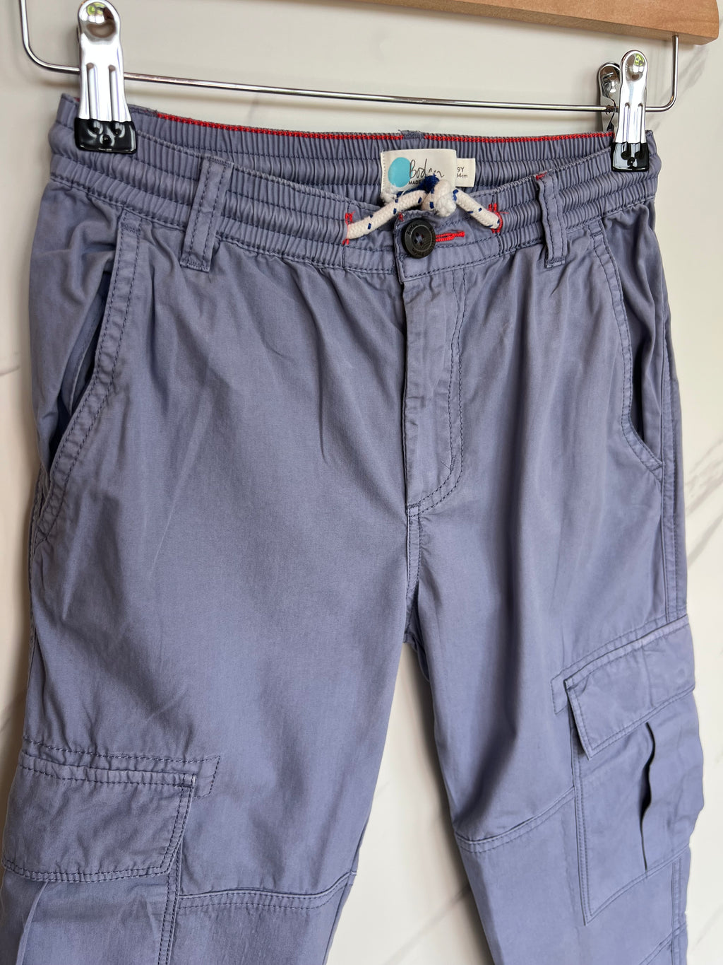 Boden Grey Cargo Trousers Age 8-9 Years