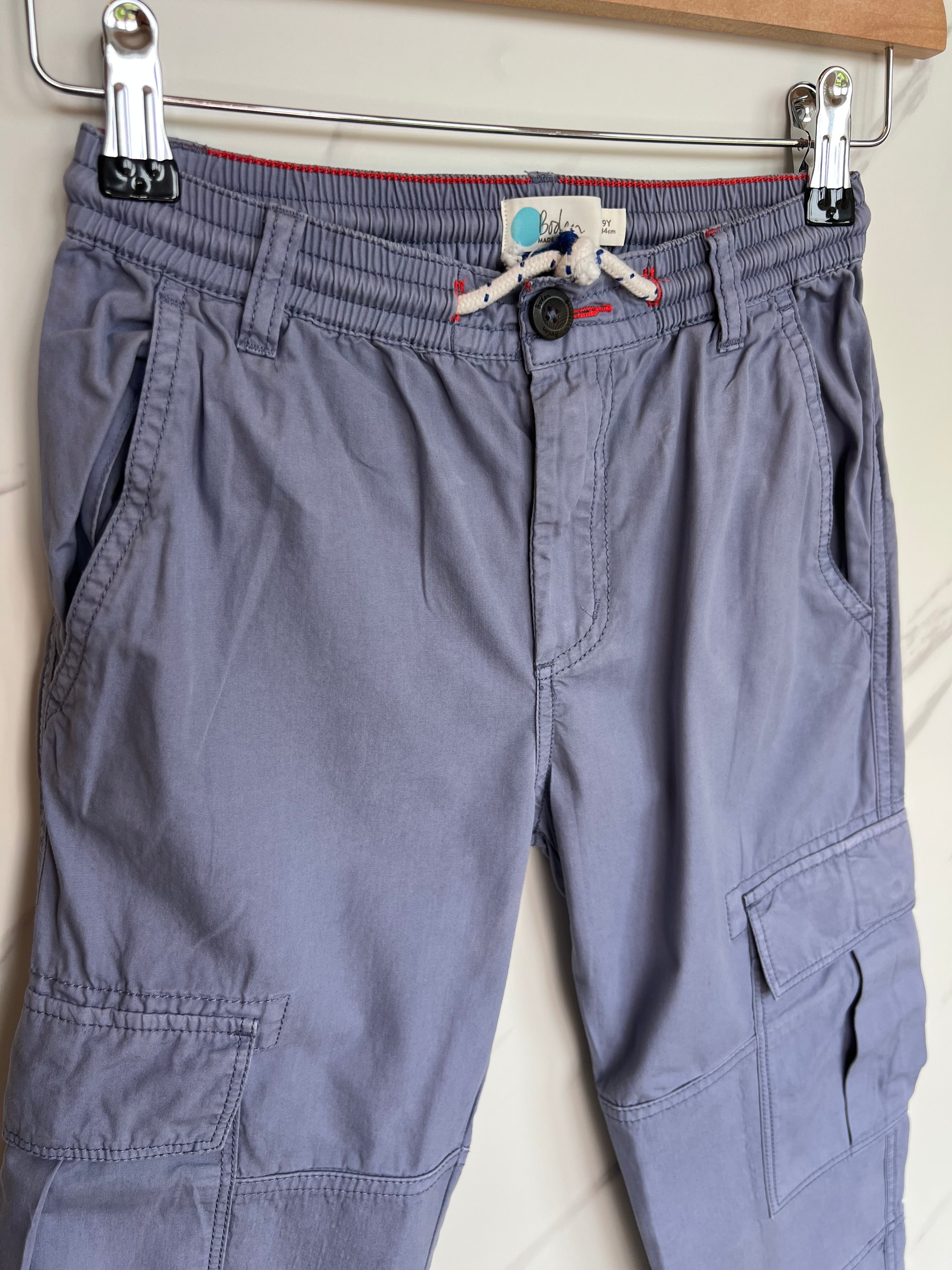 Boden Grey Cargo Trousers Age 8-9 Years