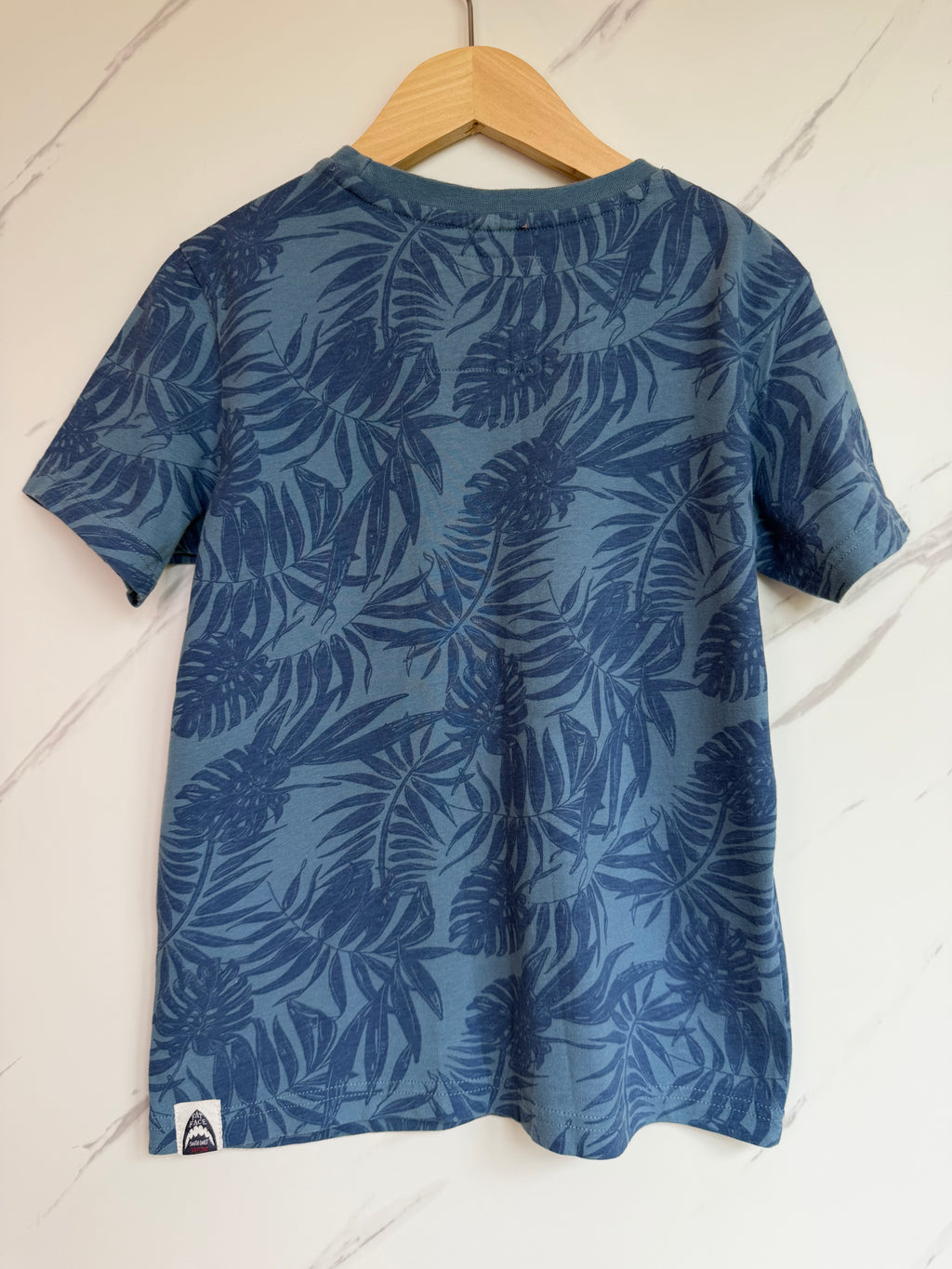 FatFace Blue Tropical Leaves T-Shirt Age 6-7 Years