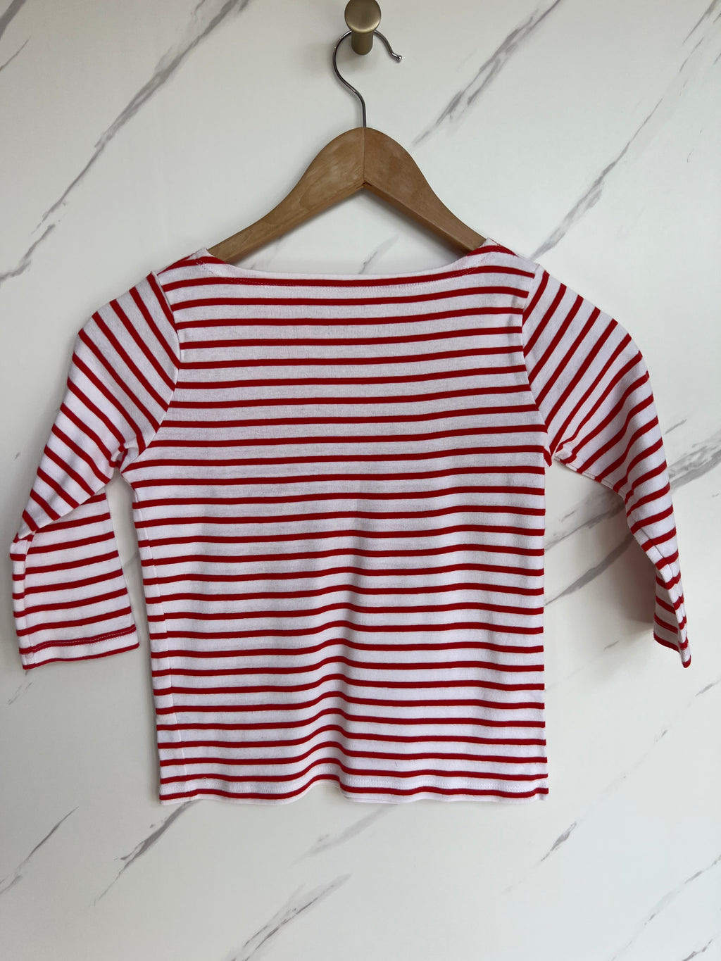 Boden Red & White Striped Top Age 7-8 Years