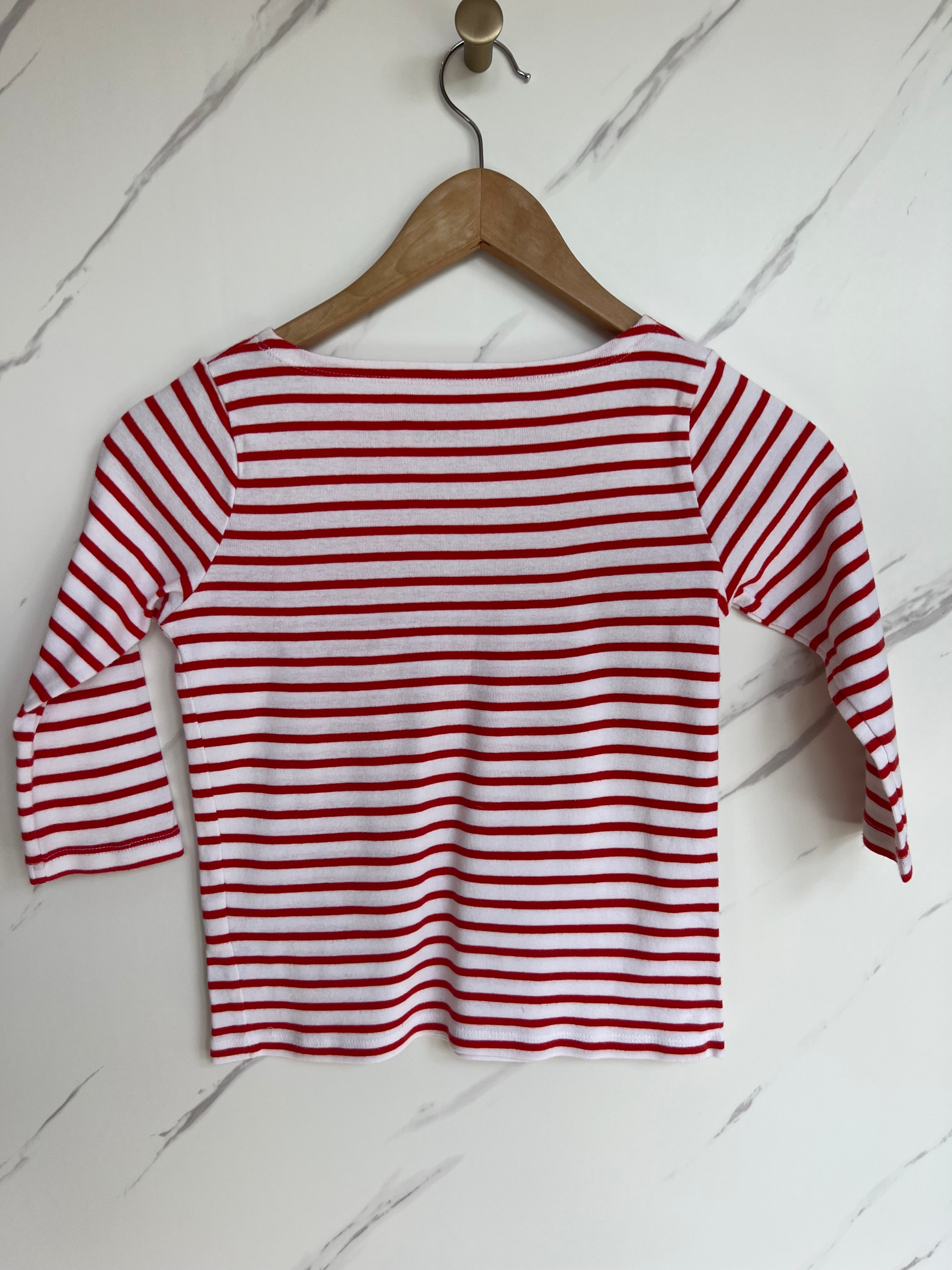 Boden Red & White Striped Top Age 7-8 Years