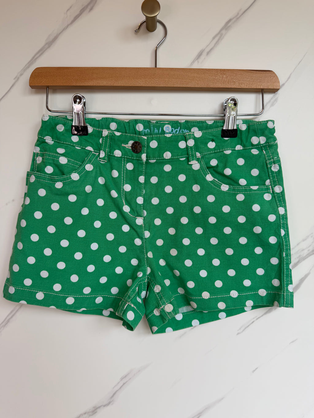 Boden Green Polka Dot Shorts Age 12 Years