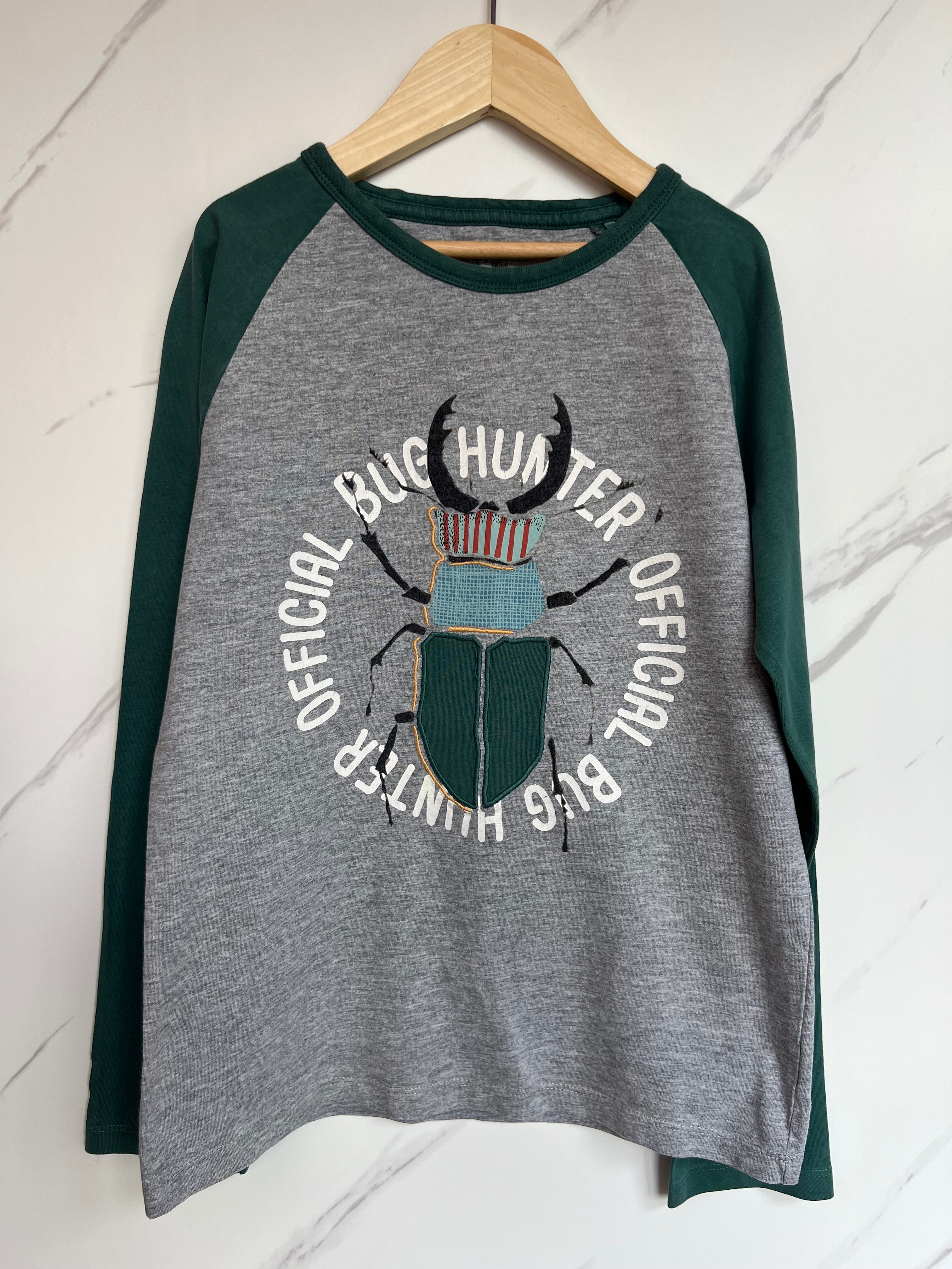 John Lewis Grey Bug Hunter Long Sleeved Top Age 11 Years