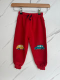 Frugi Red Car Joggers Age 2-3 Years