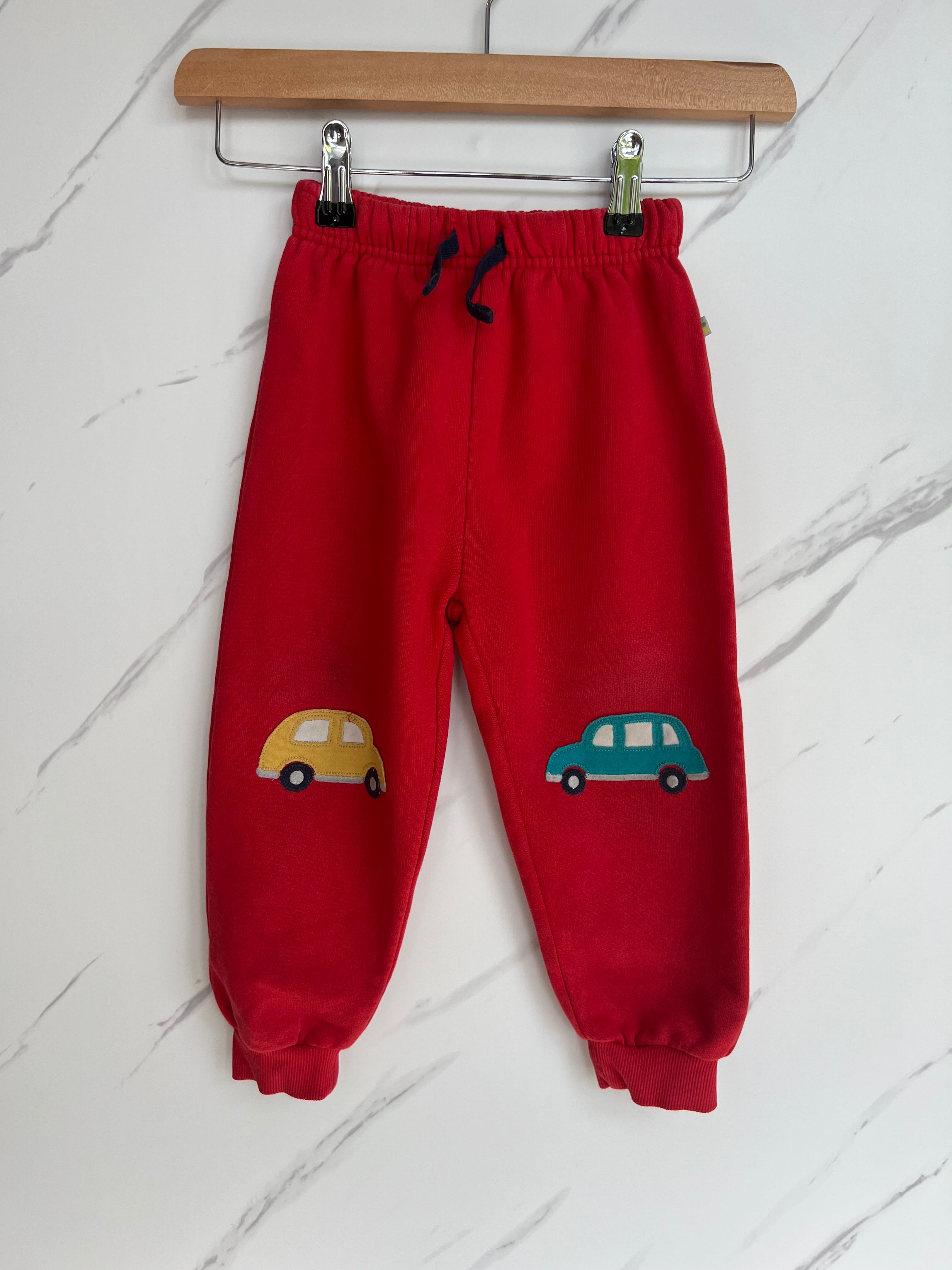 Frugi Red Car Joggers Age 2-3 Years
