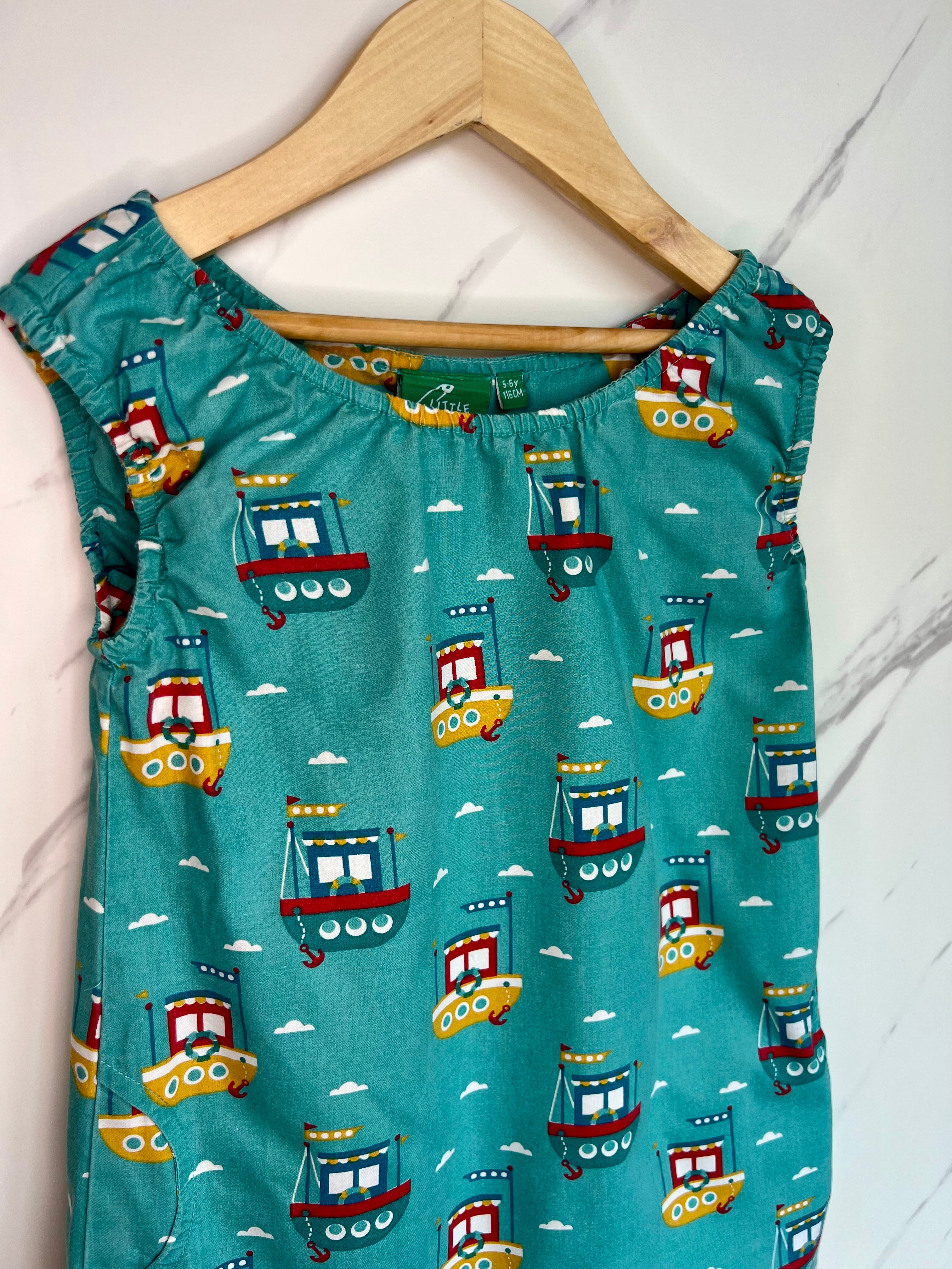 Little Green Radicals Submarine Sundress Age 5-6 Years