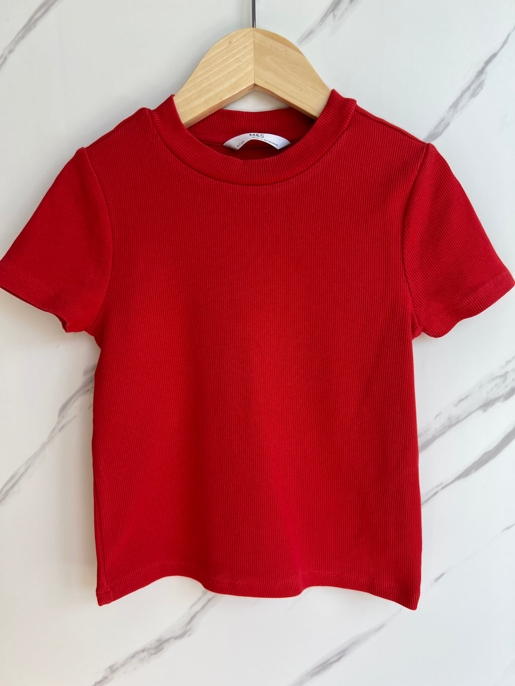 M&S Extra-Slim Fit Waist Length T-Shirt Age 6 Years