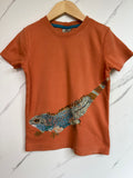 Frugi Orange Iguana T-Shirt Age 6-7 Years