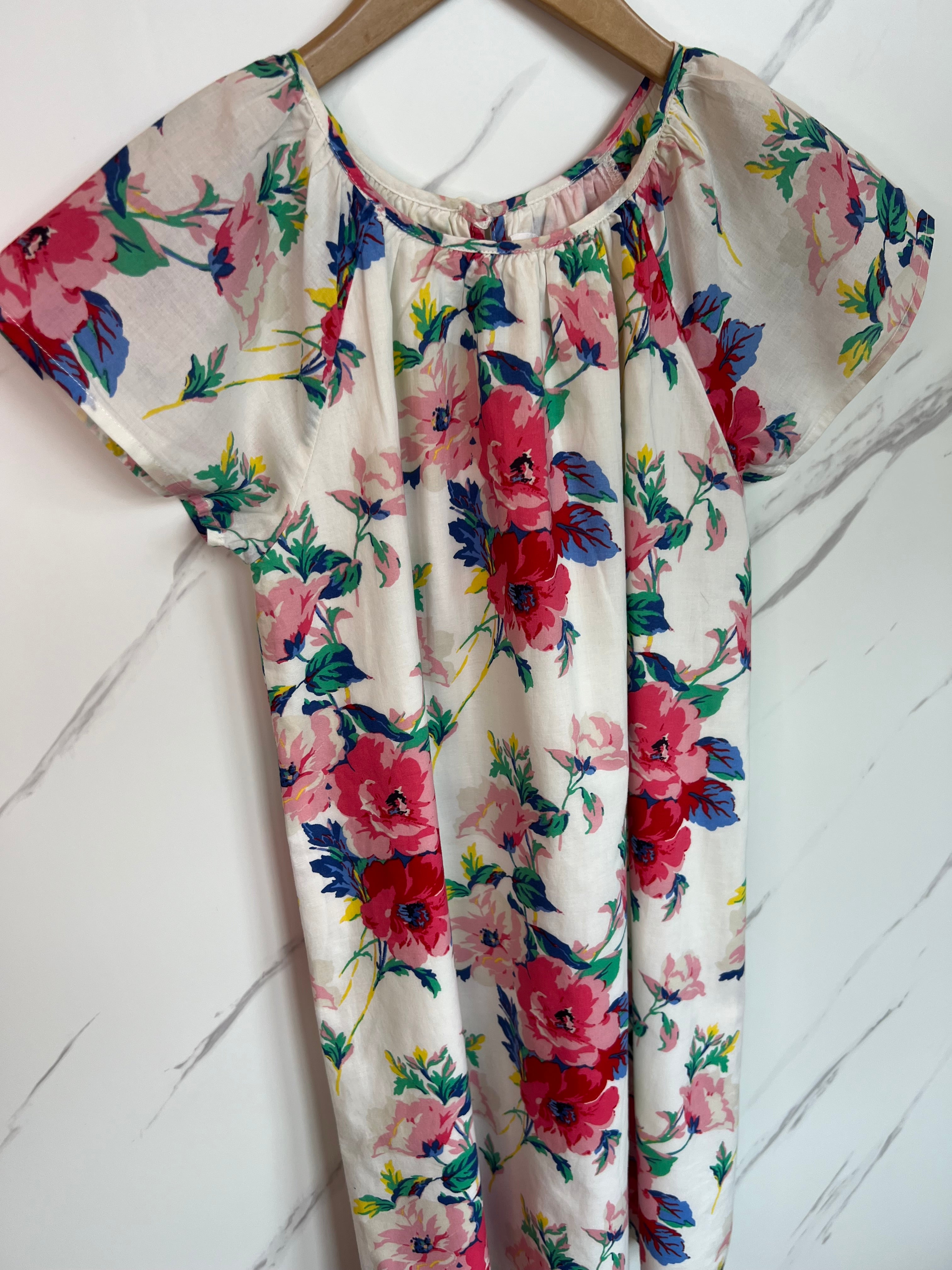 GAP White Roses Dress Age 10-11 Years
