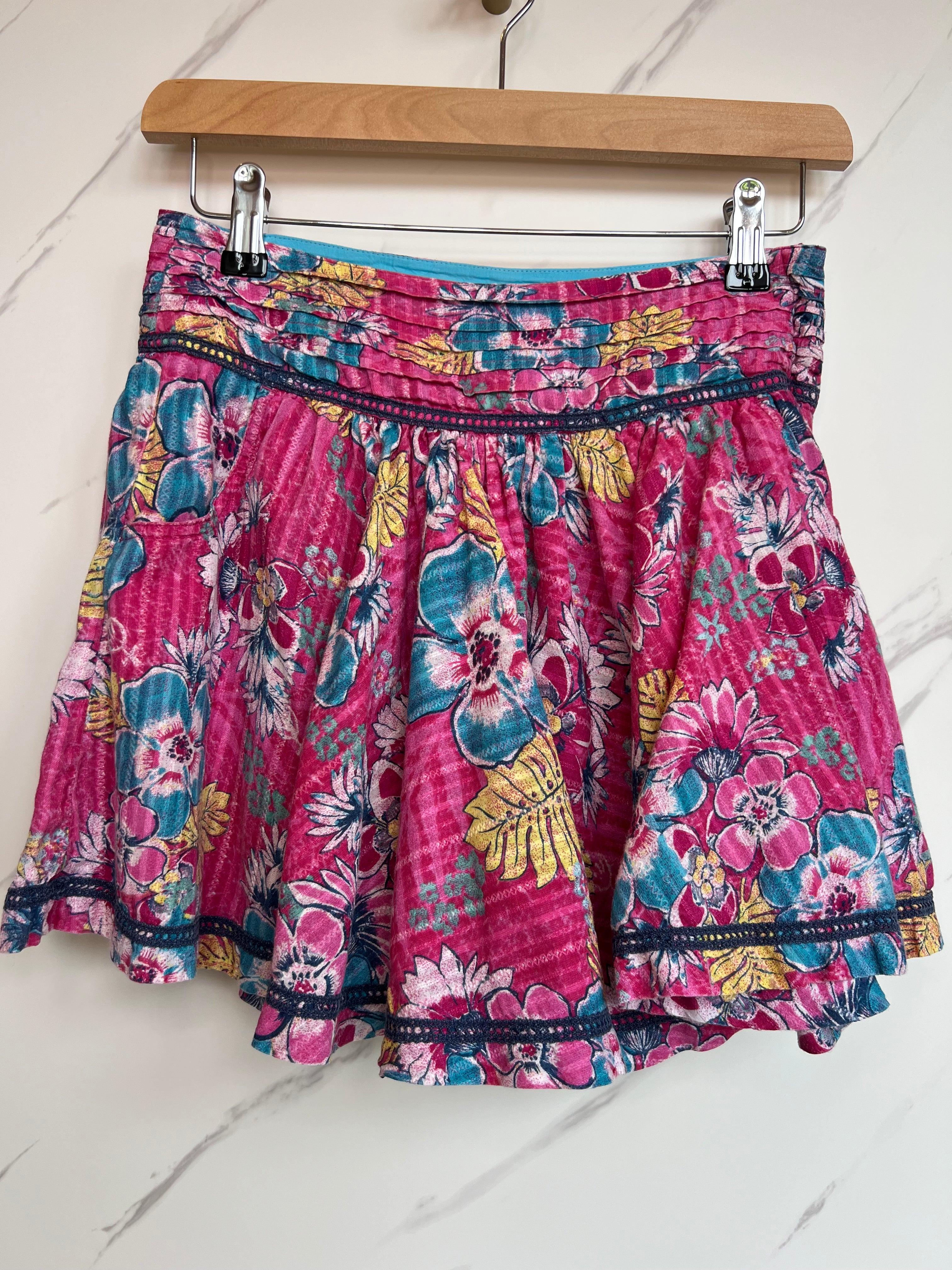 Fatface Pink Floral Skirt Age 7 Years