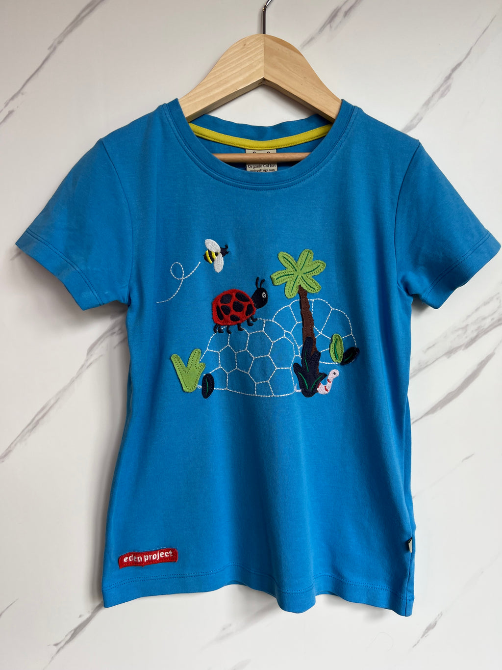 Frugi Blue Labybug & Bee T-Shirt Age 6-7 Years