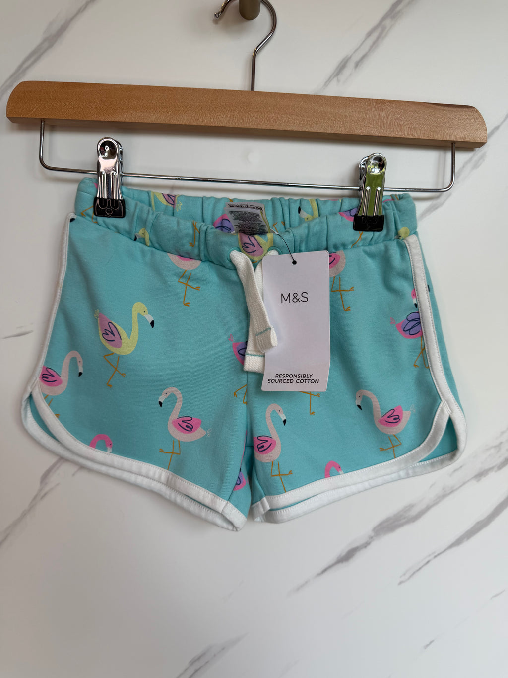 M&S Flamingo Shorts Age 4-5 Years