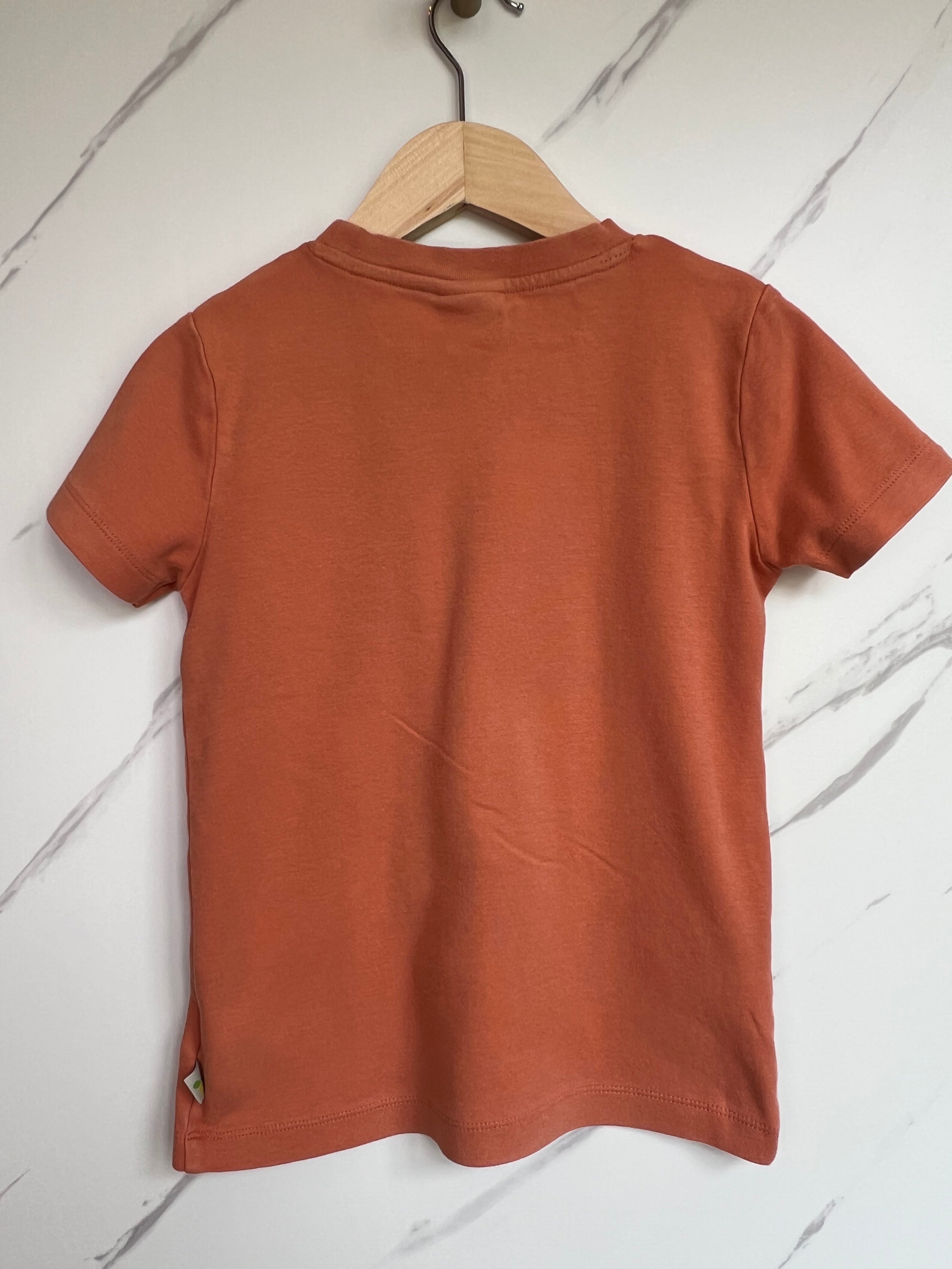 Frugi Orange Iguana T-Shirt Age 6-7 Years