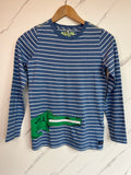 Joules Blue & White Striped Crocodile Long-Sleeved Top Age 9-10 Years