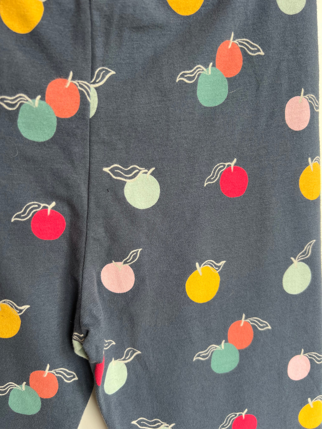 White Stuff Navy Fruit Leggings Age 7-8 Years