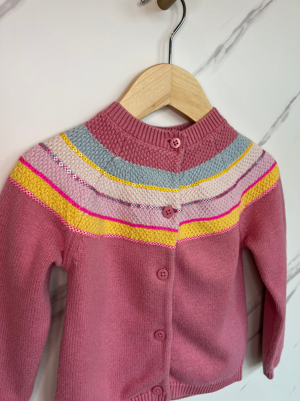 M&S Pink Cardigan Age 3-4 Years