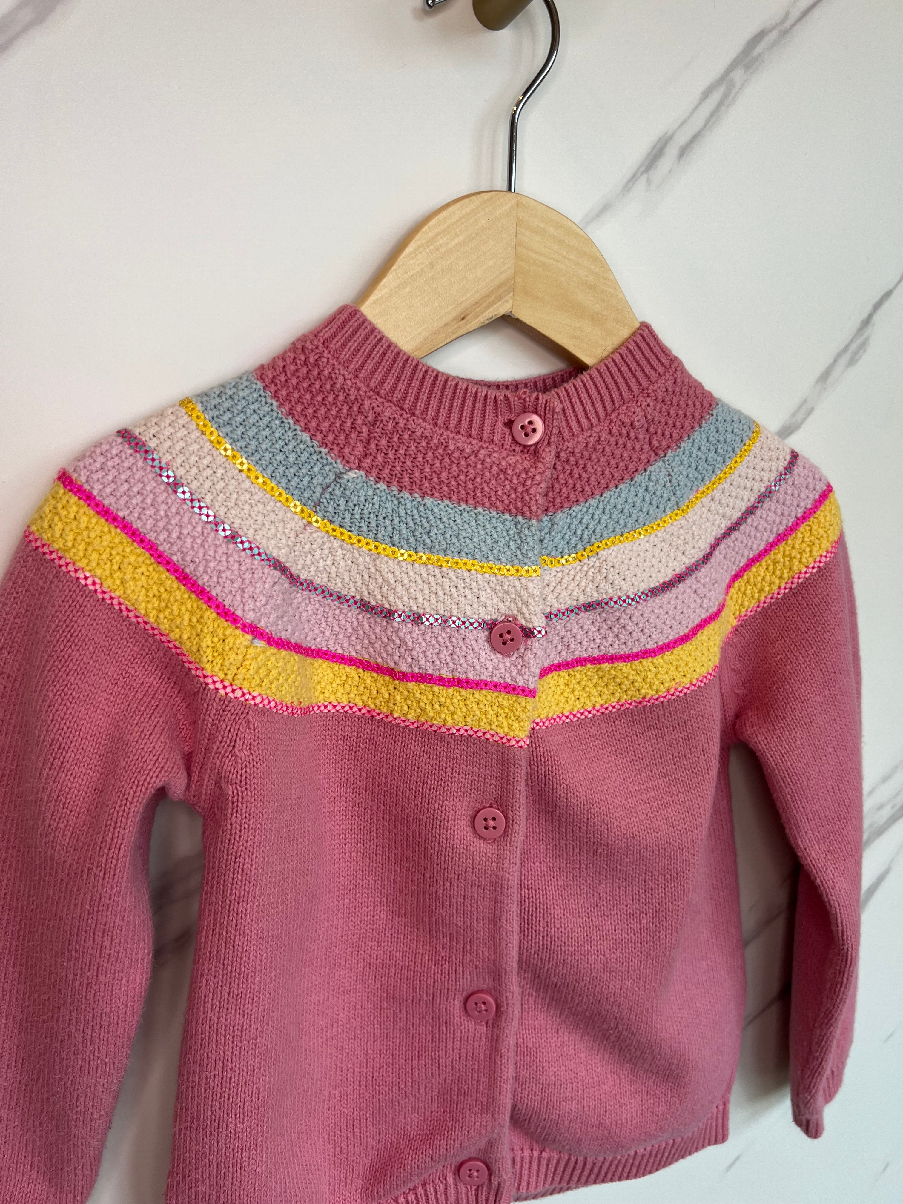 M&S Pink Cardigan Age 3-4 Years