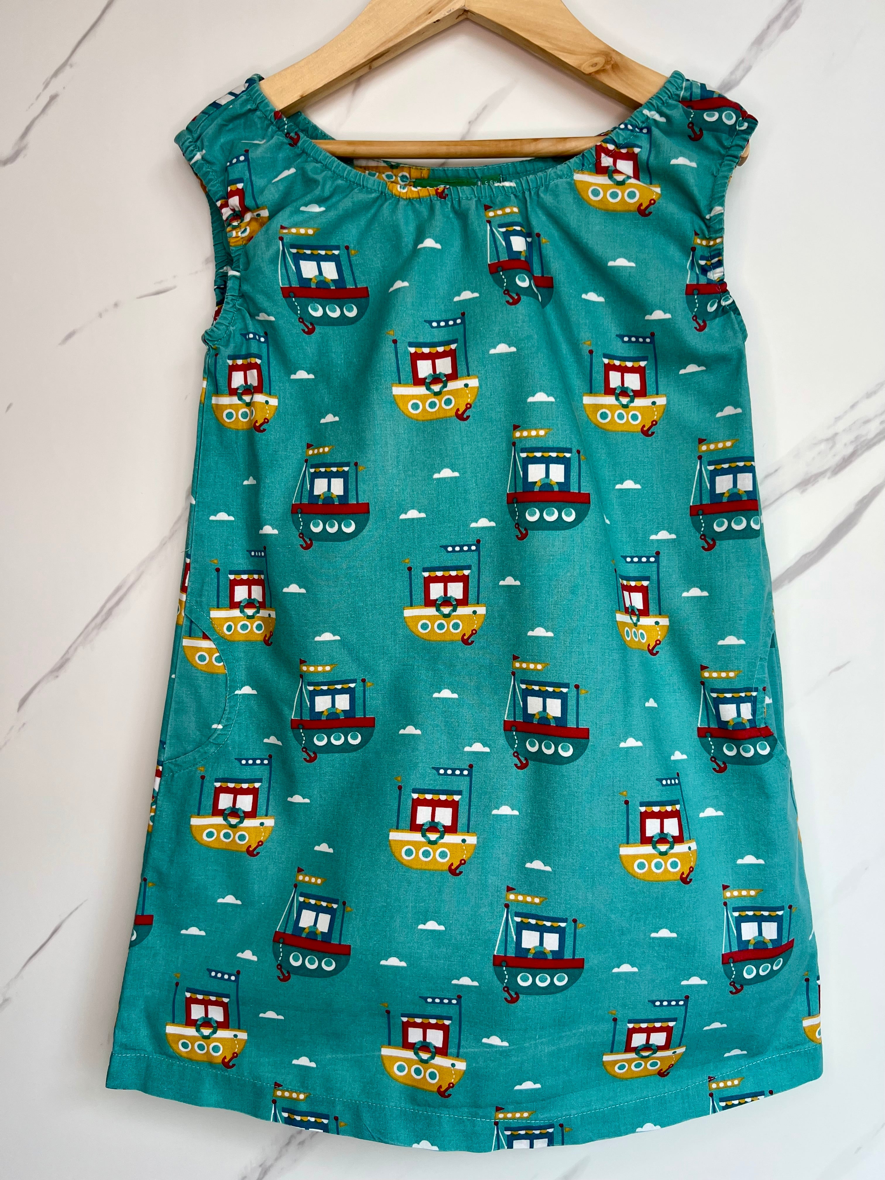 Little Green Radicals Submarine Sundress Age 5-6 Years