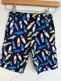 Frugi Navy Sharks & Surfboards Cargo Shorts Age 4-5 Years