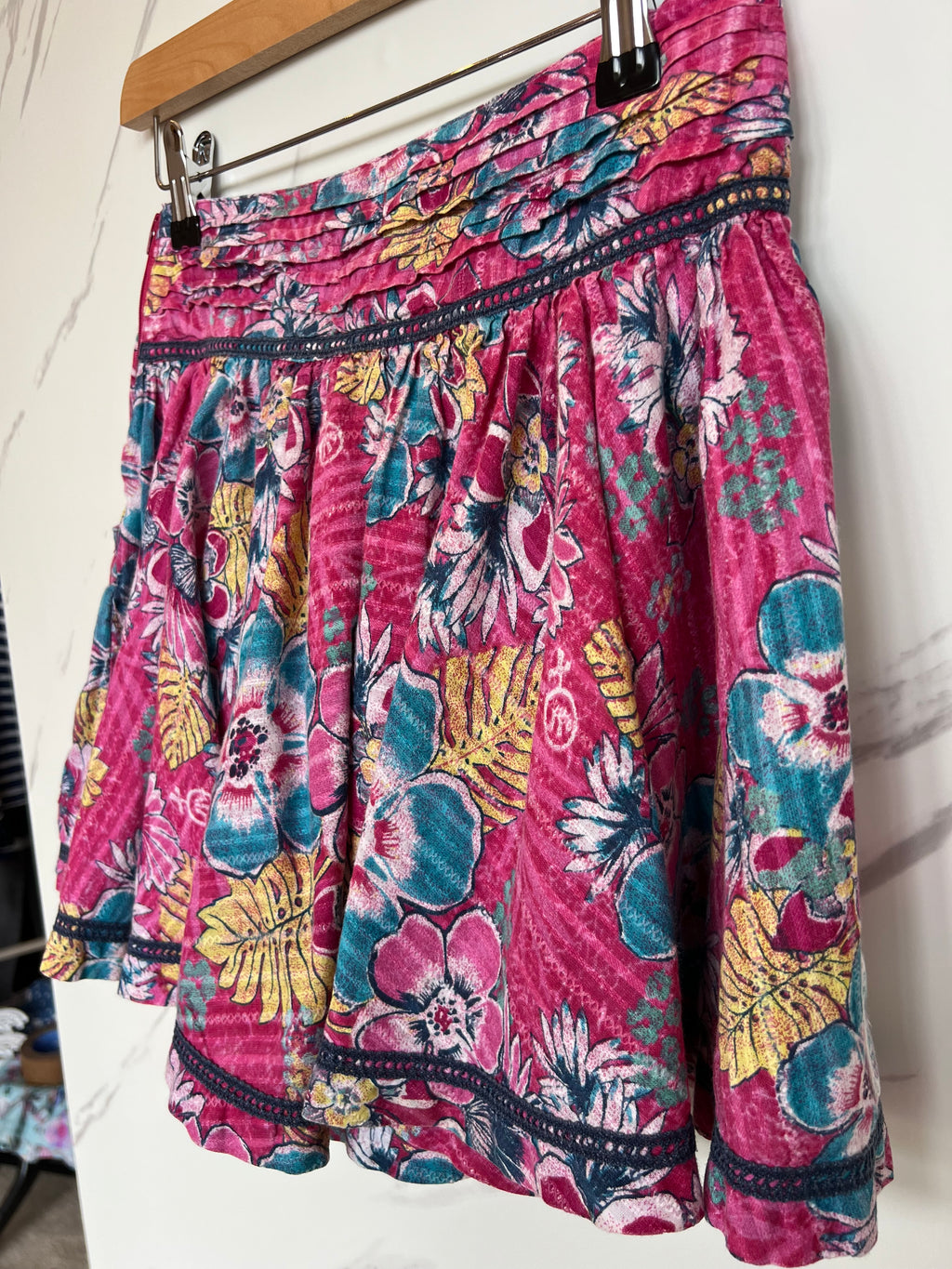 Fatface Pink Floral Skirt Age 7 Years