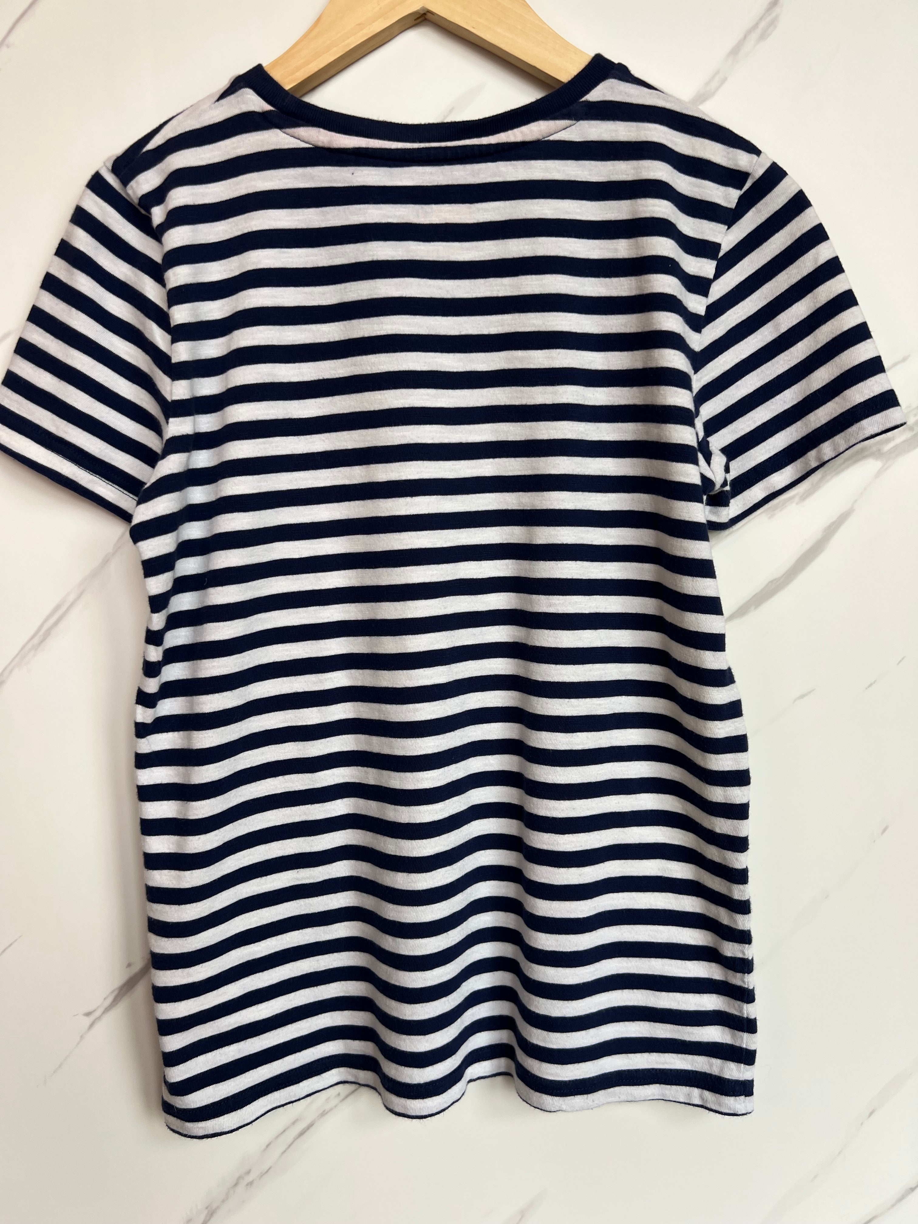 Boden Navy & White Striped T-Shirt Age 11-12 Years