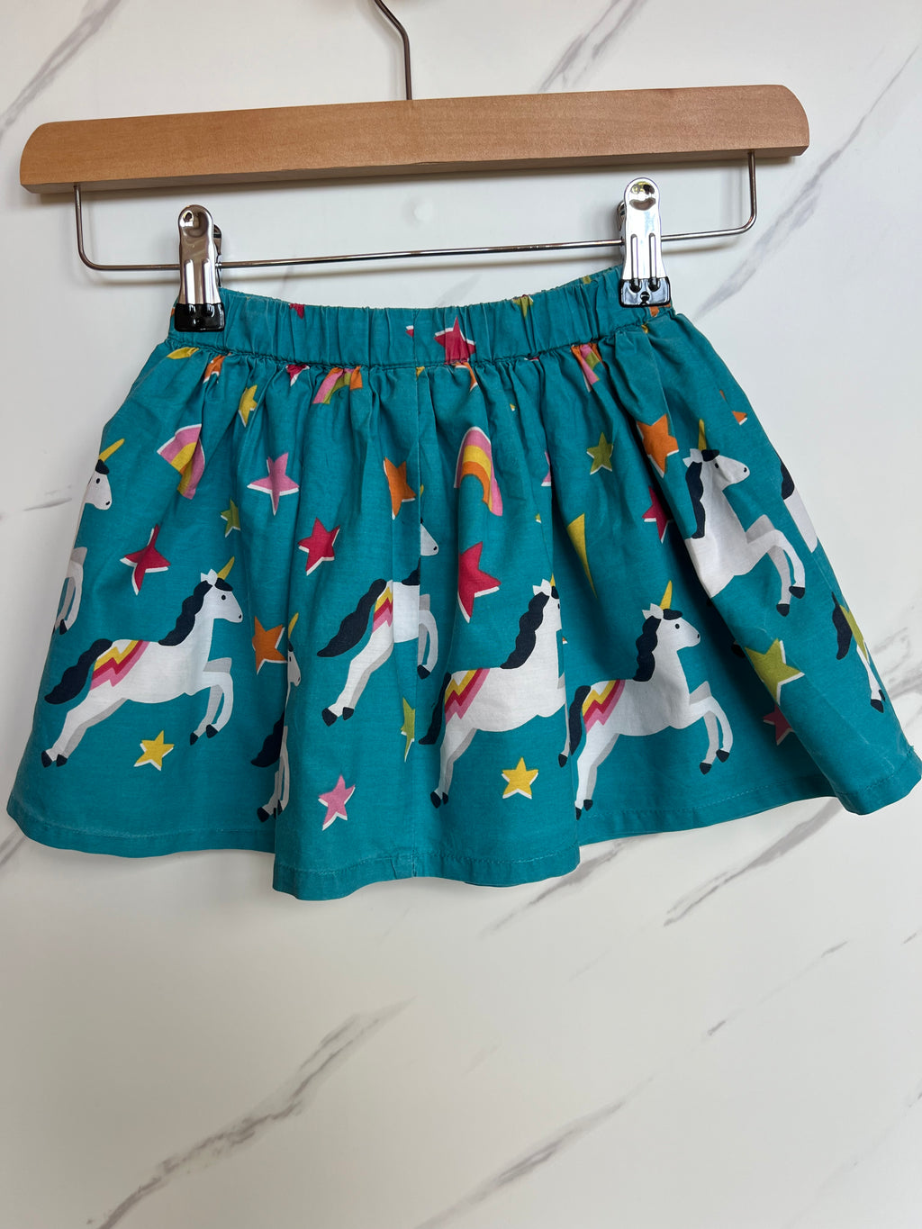 Frugi Blue Prancing Unicorns Skirt Age 18-24 Months