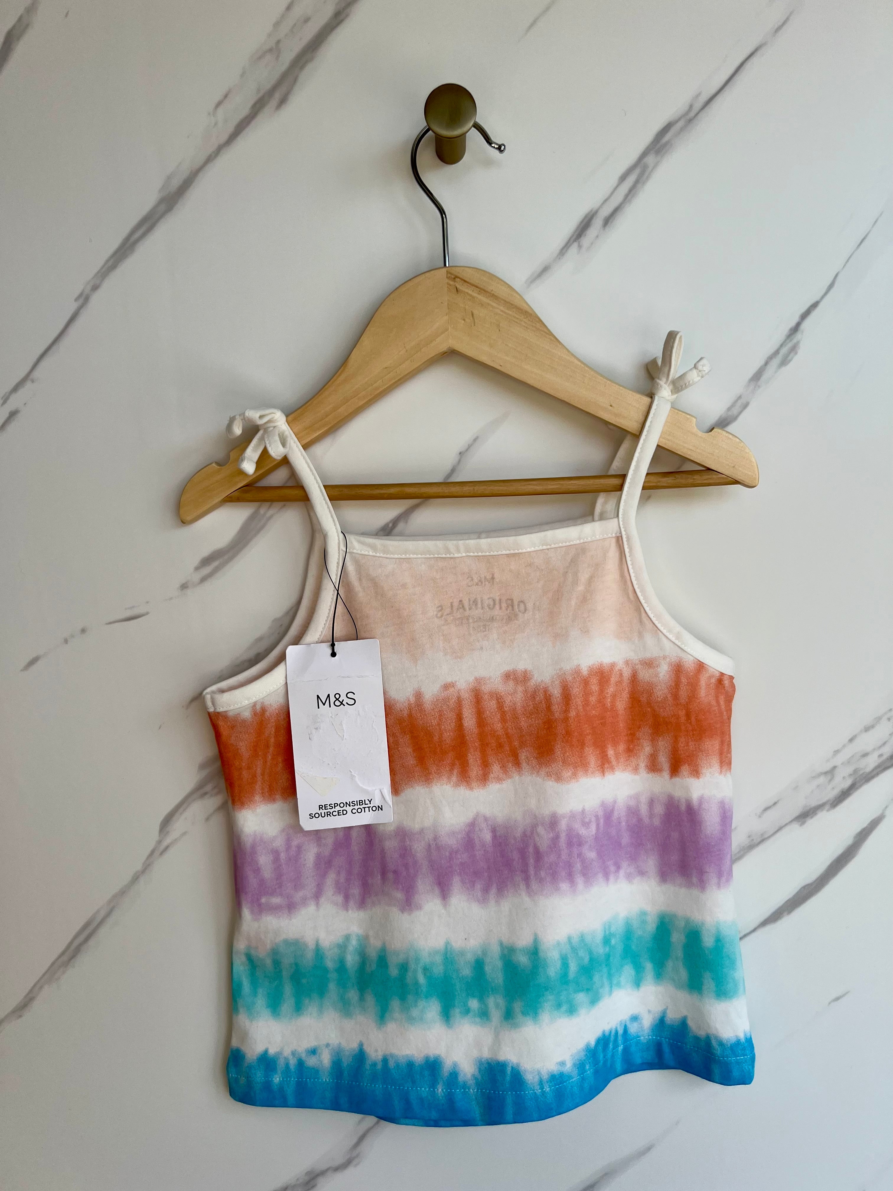 M&S Tie Die Vest Top Age 3-4 Years