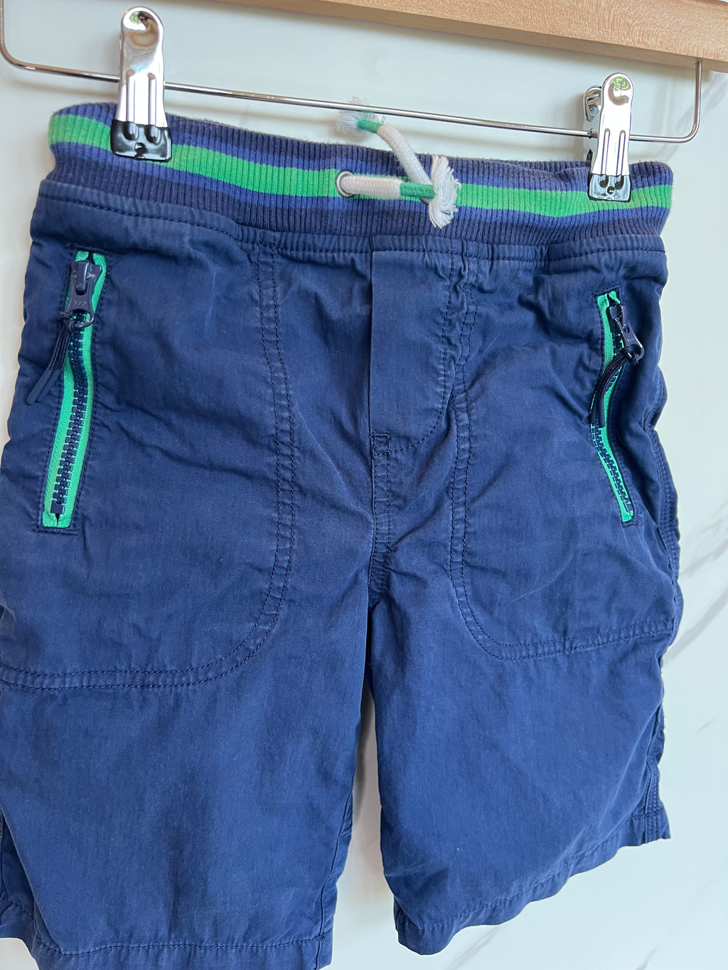 Boden Navy Shorts with Zip Pockets Age 7 Years