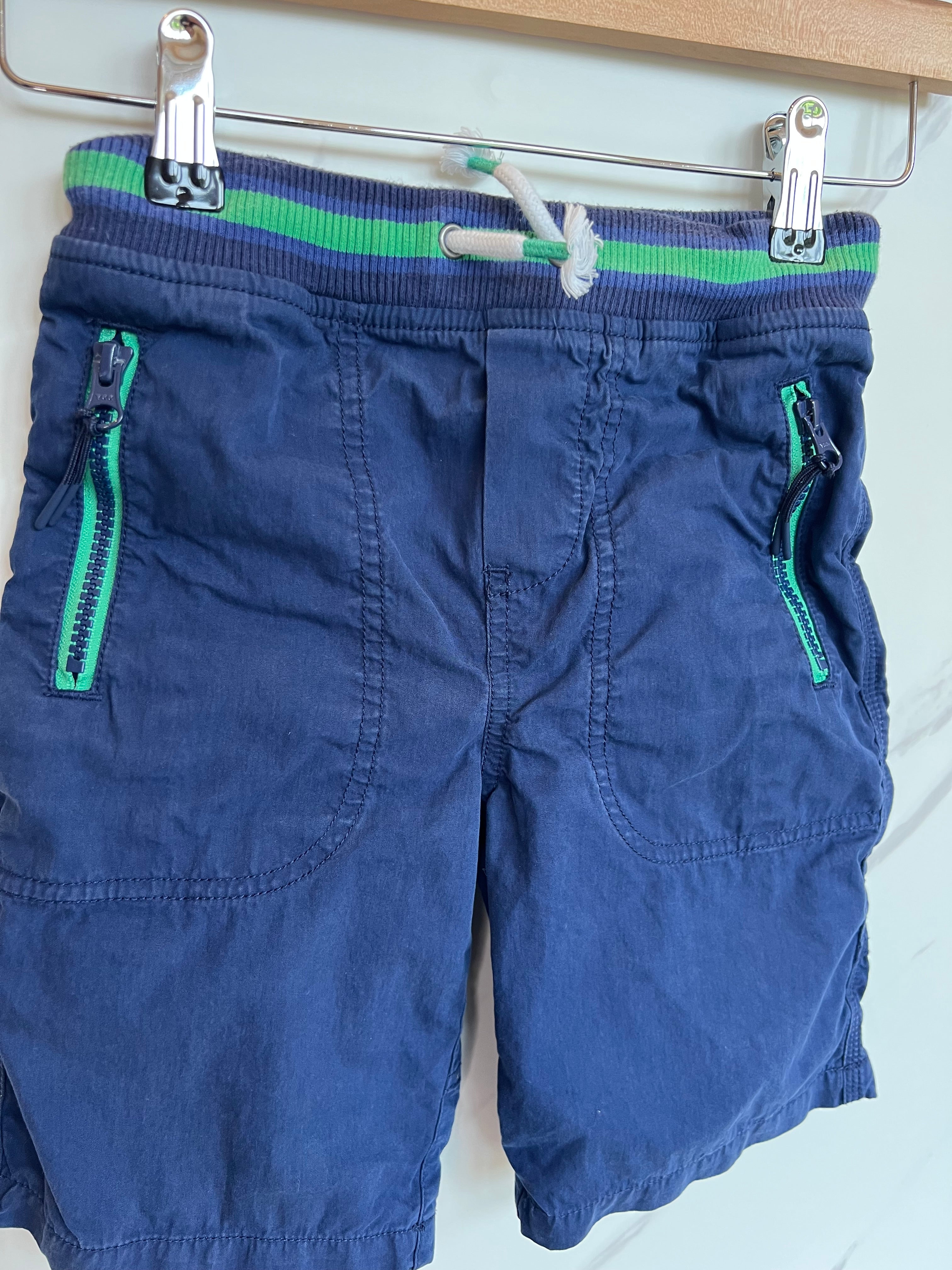 Boden Navy Shorts with Zip Pockets Age 7 Years