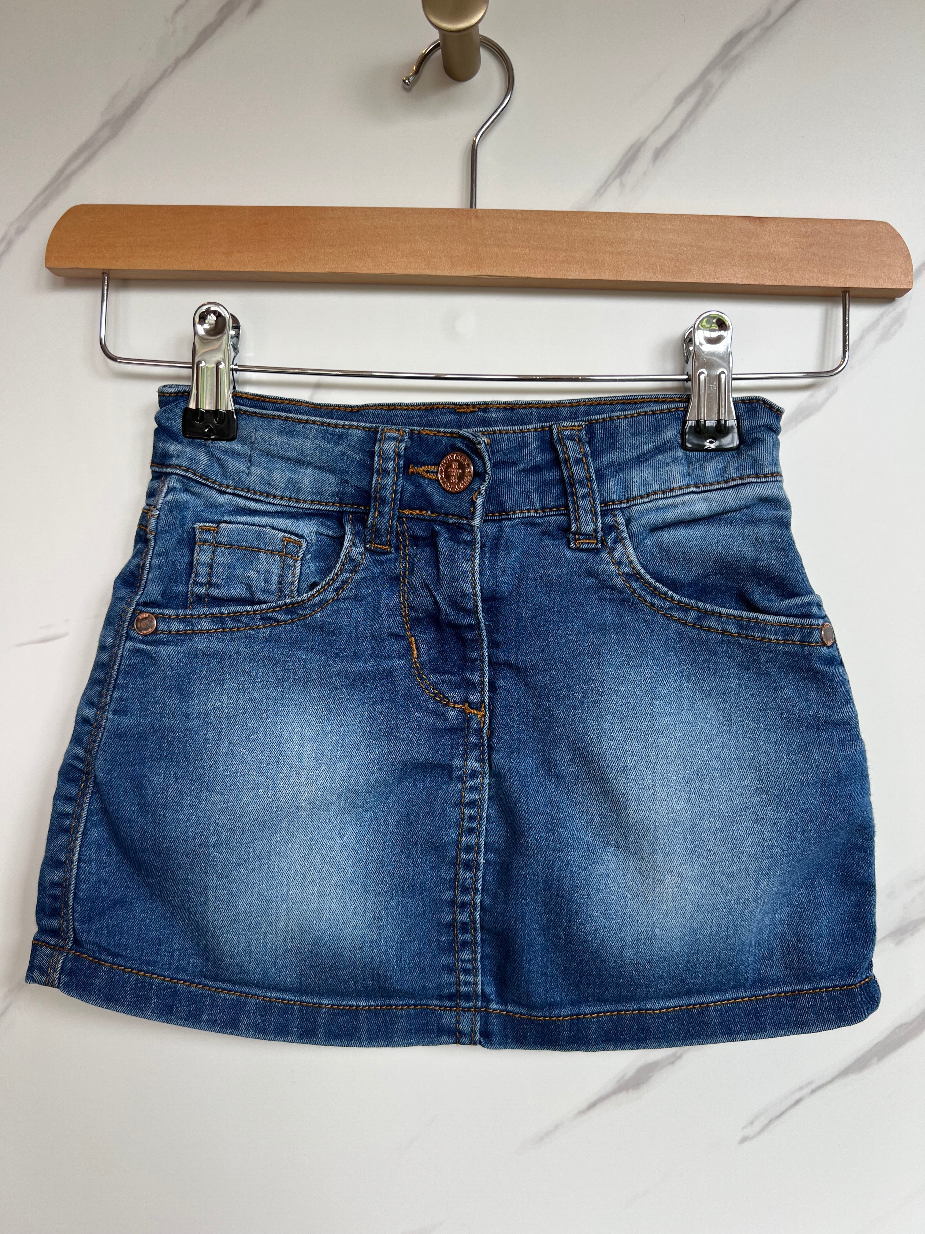 M&S Denim Skirt Age 3-4 Years