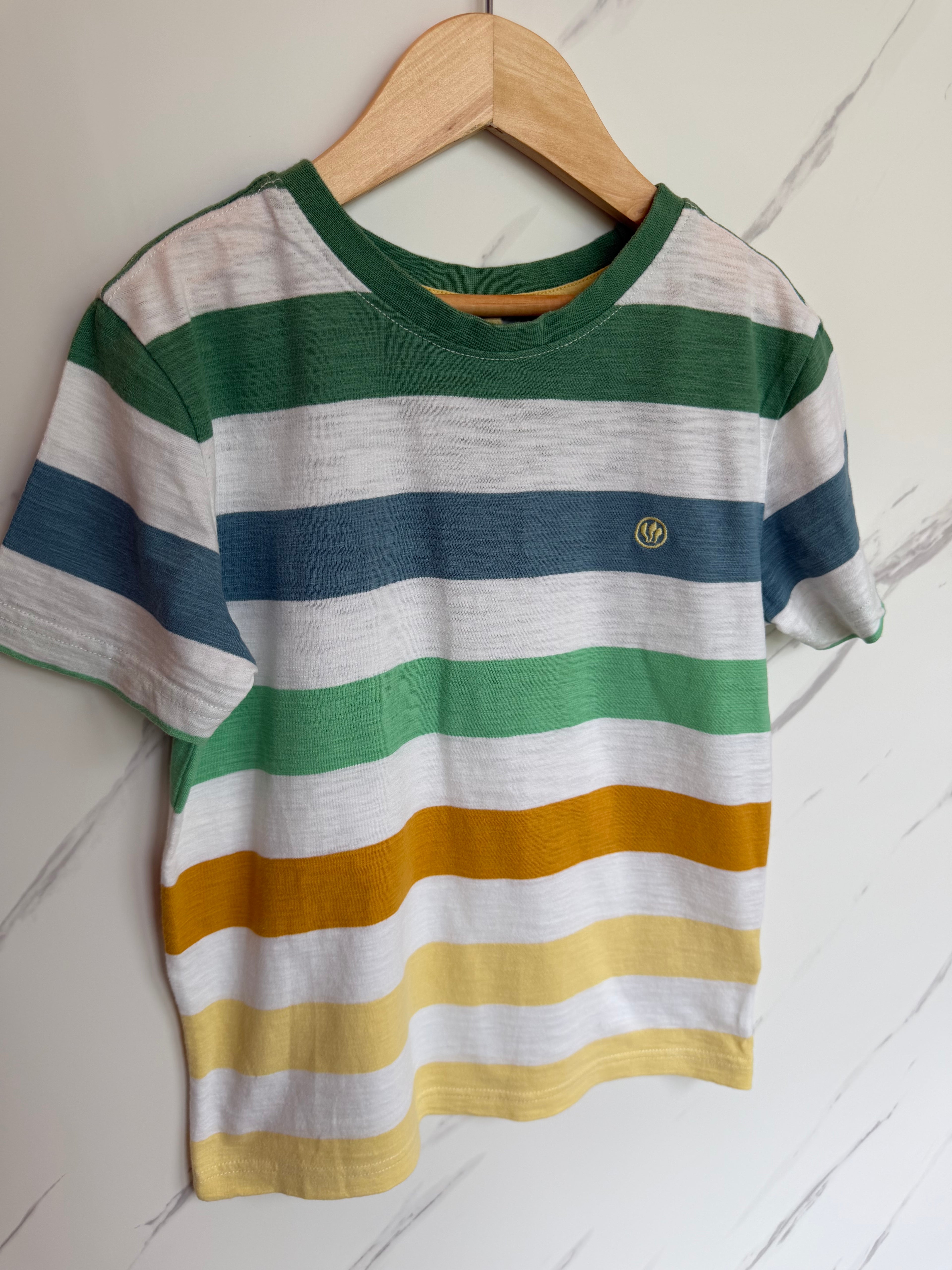 FatFace Coloured Striped T-Shirt Age 6-7 Years