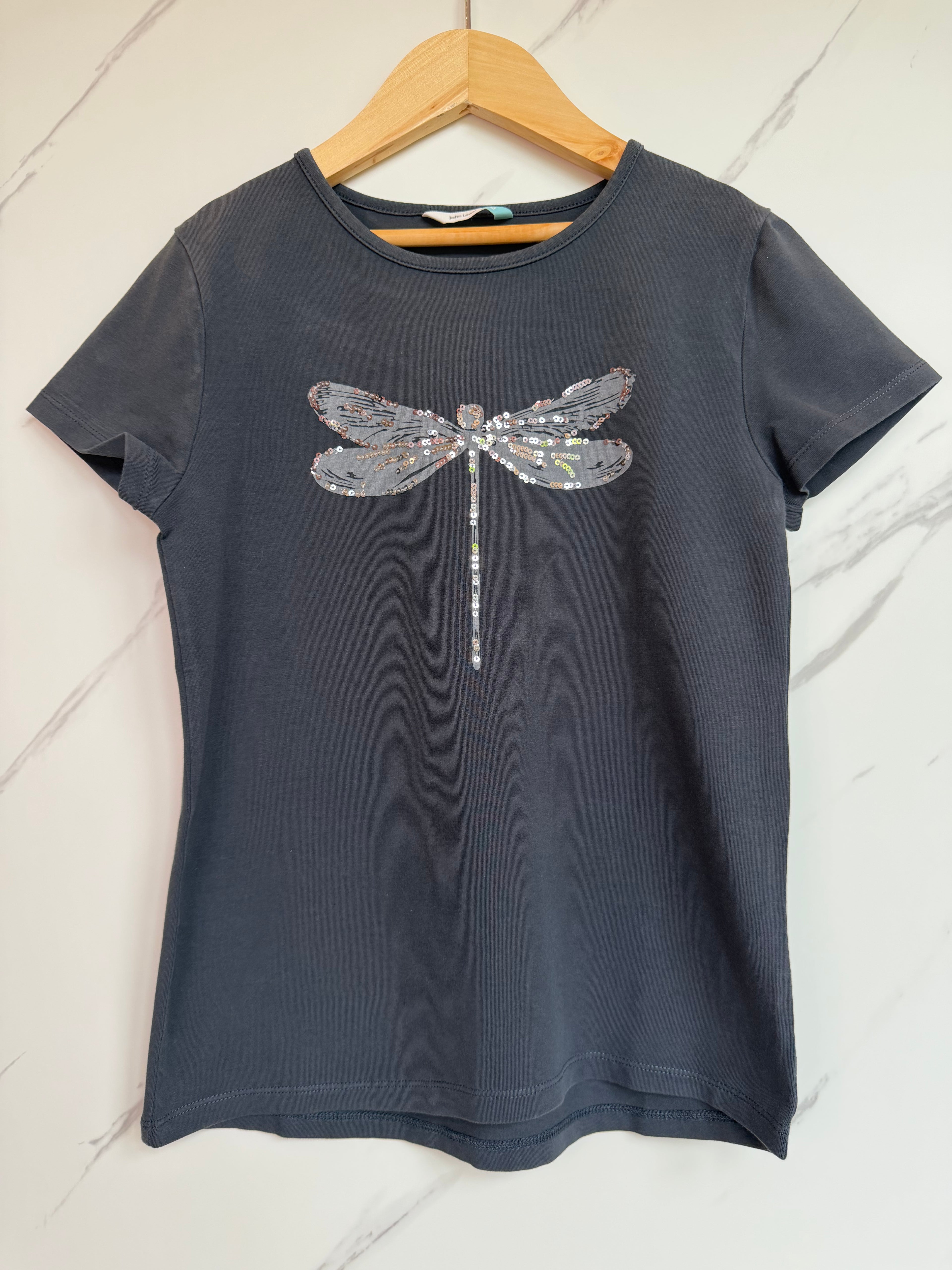 John Lewis Grey Dragonfly T-Shirt Age 9-10 Years