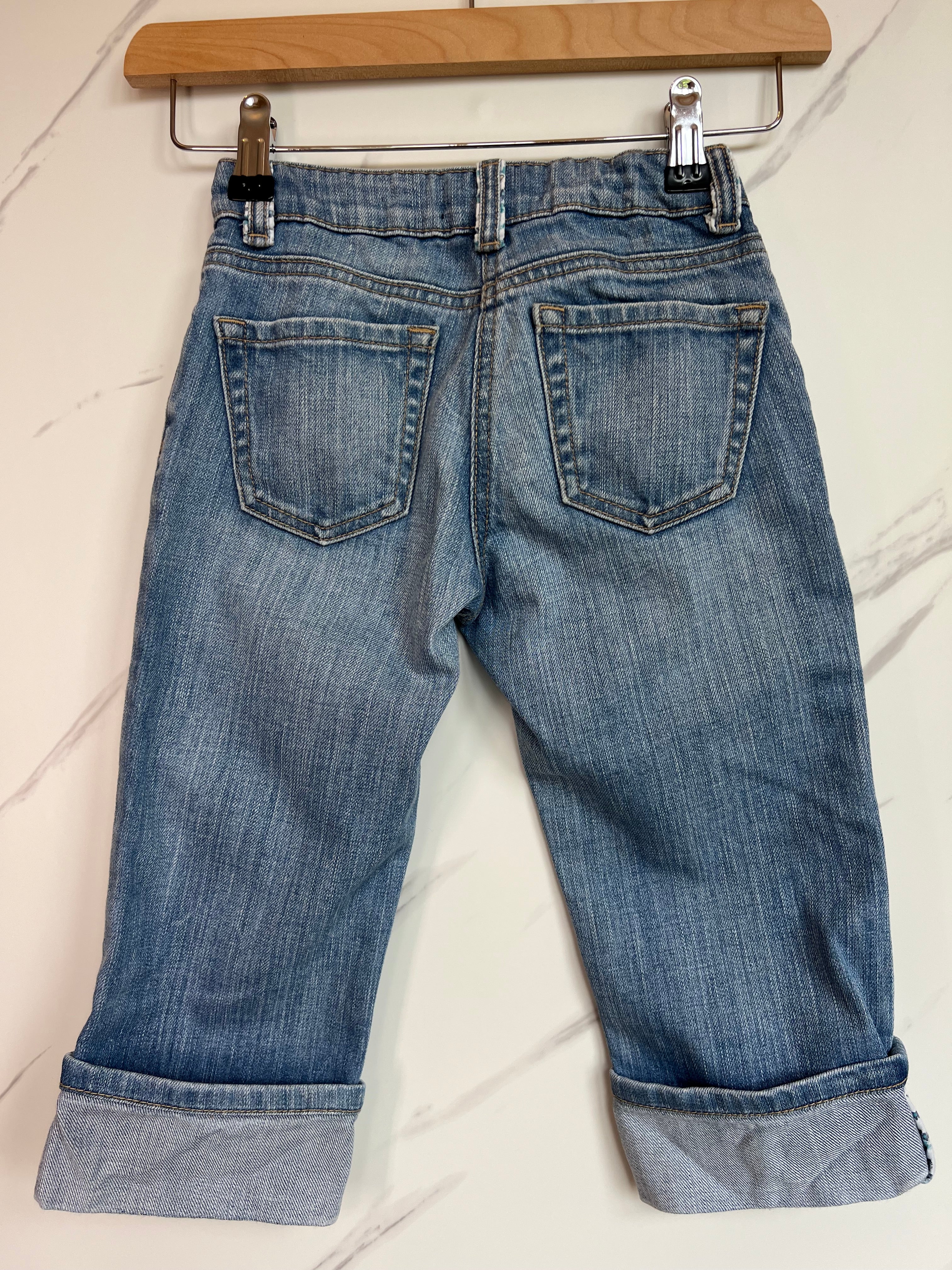 Boden Floral Edged Cropped Jeans Age 7-8 Years
