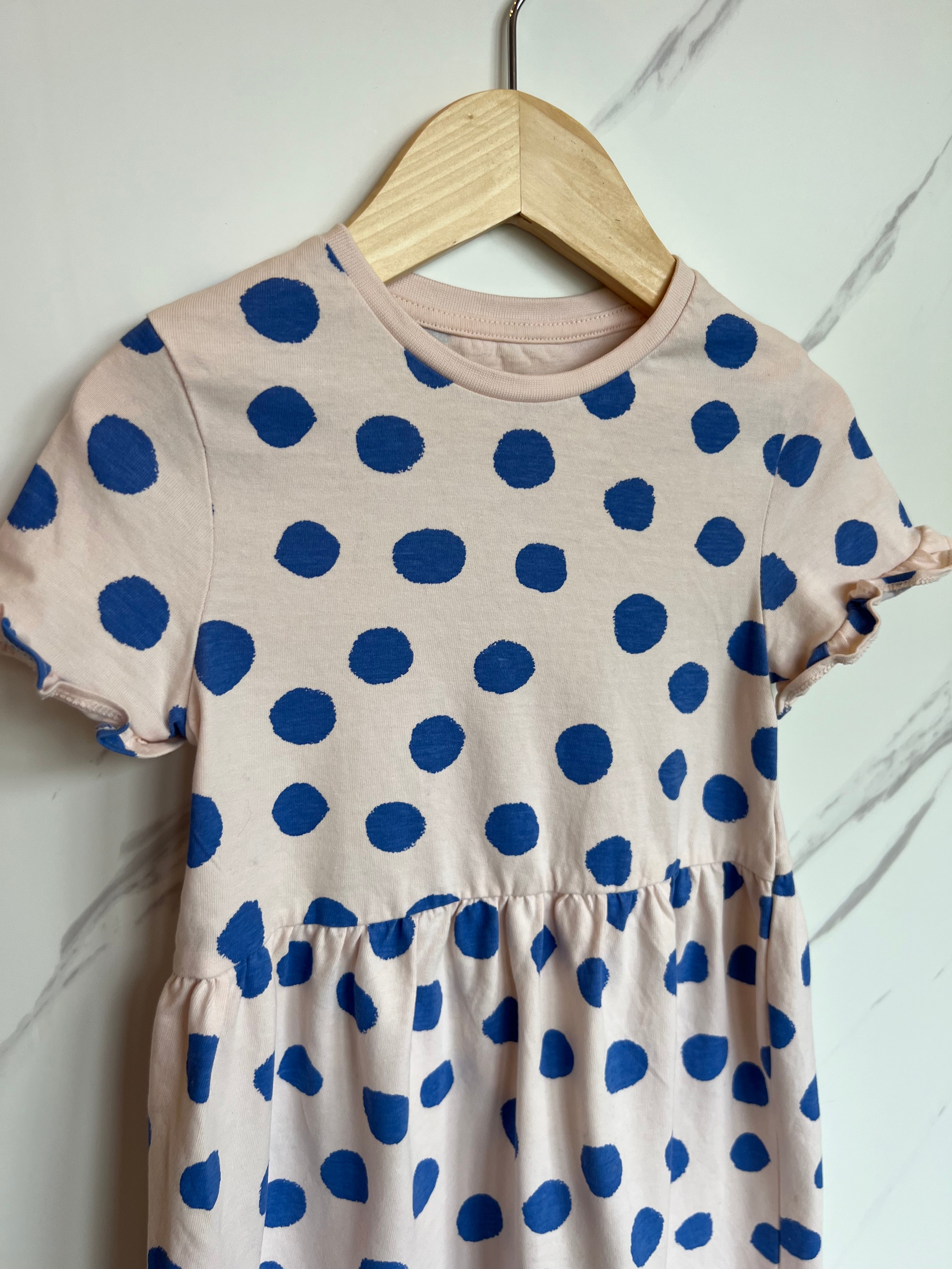 M&S Polka Dot Jersey Dress Age 5-6 Years