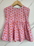 Boden Pink Daisies Tiered Top Age 3-4 Years