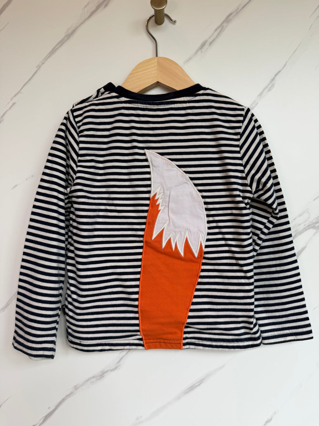 JoJo Maman Bebe Navy Fox Long-Sleeved Top Age 4-5 Years