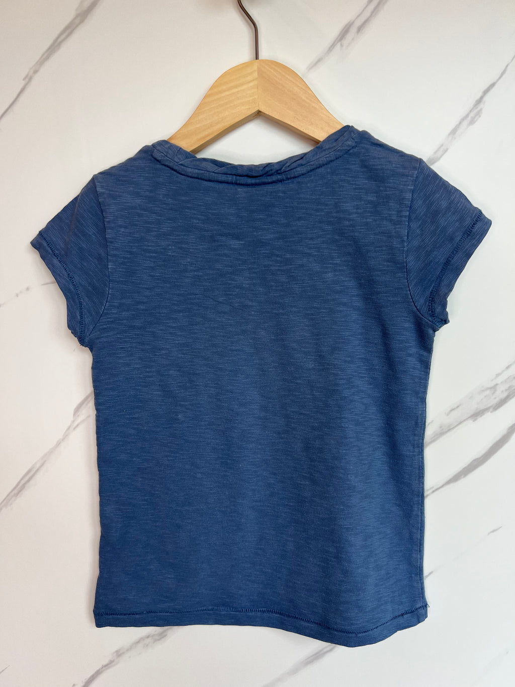 Boden Blue Leaf Embroidery T-Shirt Age 4-5 Years