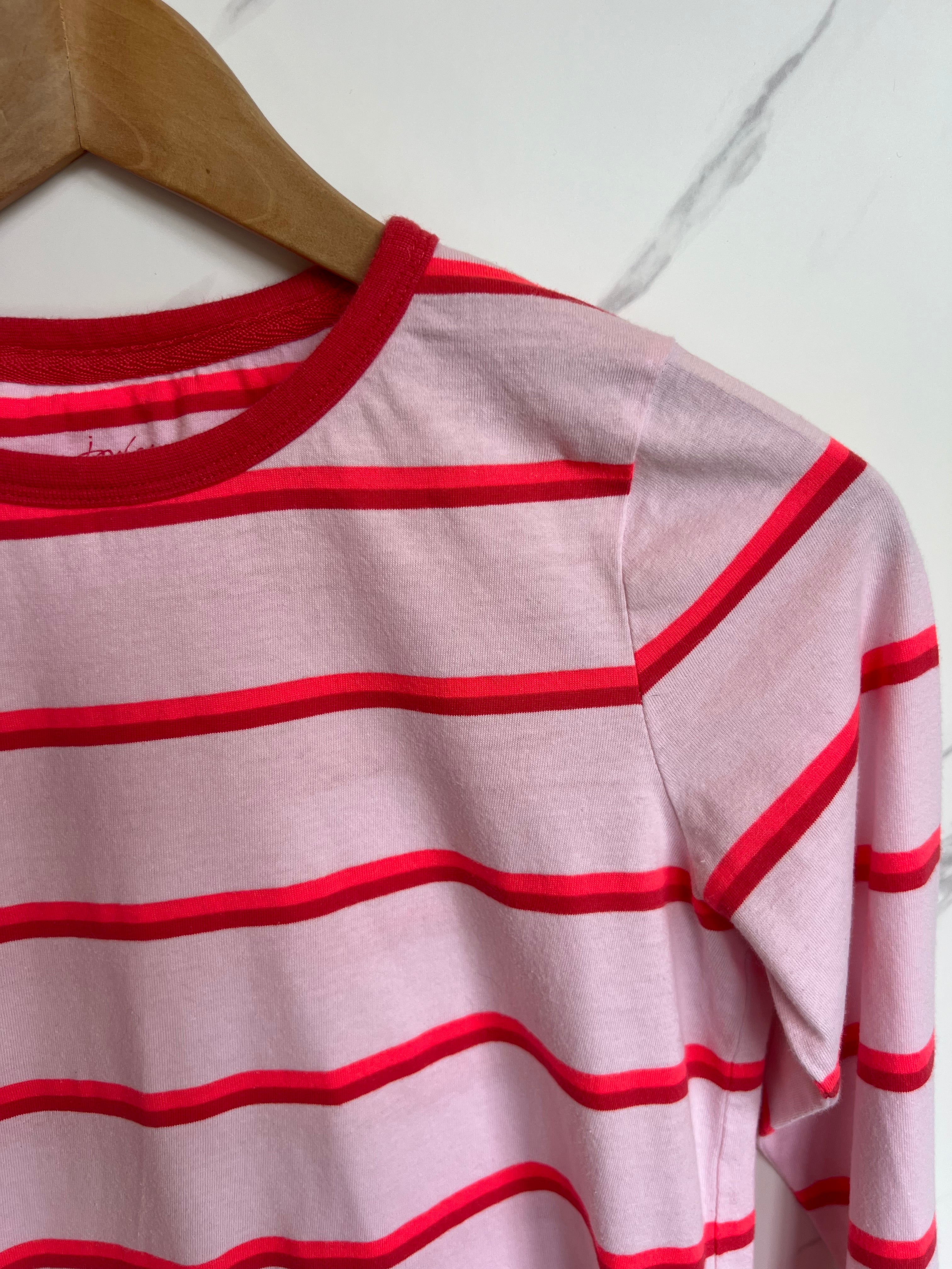 Joules Pink Striped Long-Sleeved Top Age 12 Years