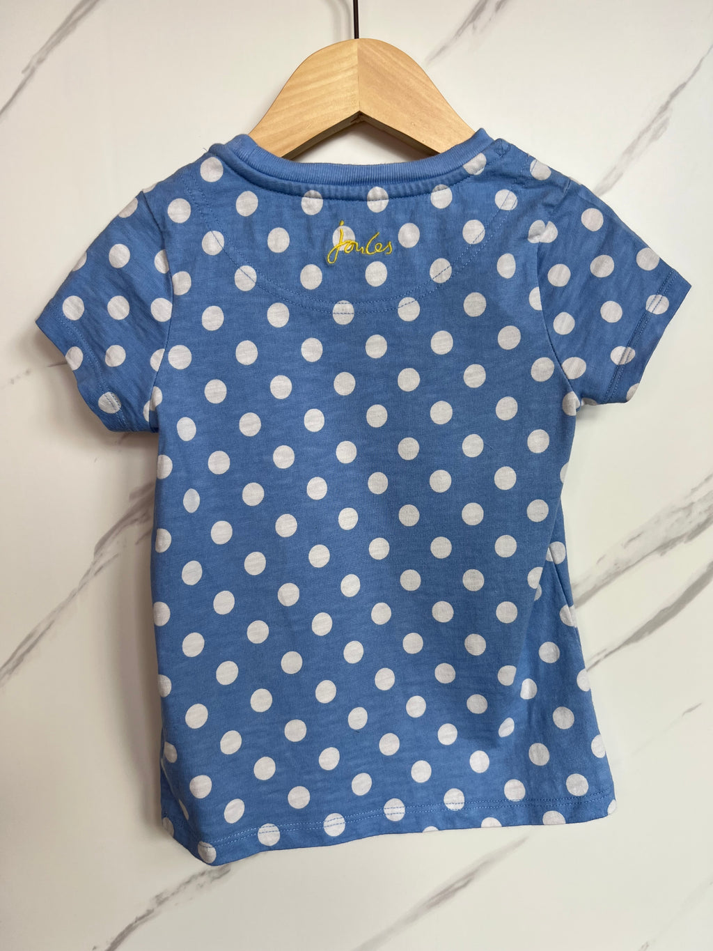 Joules Blue Polka Dot T-Shirt Age 5 Years
