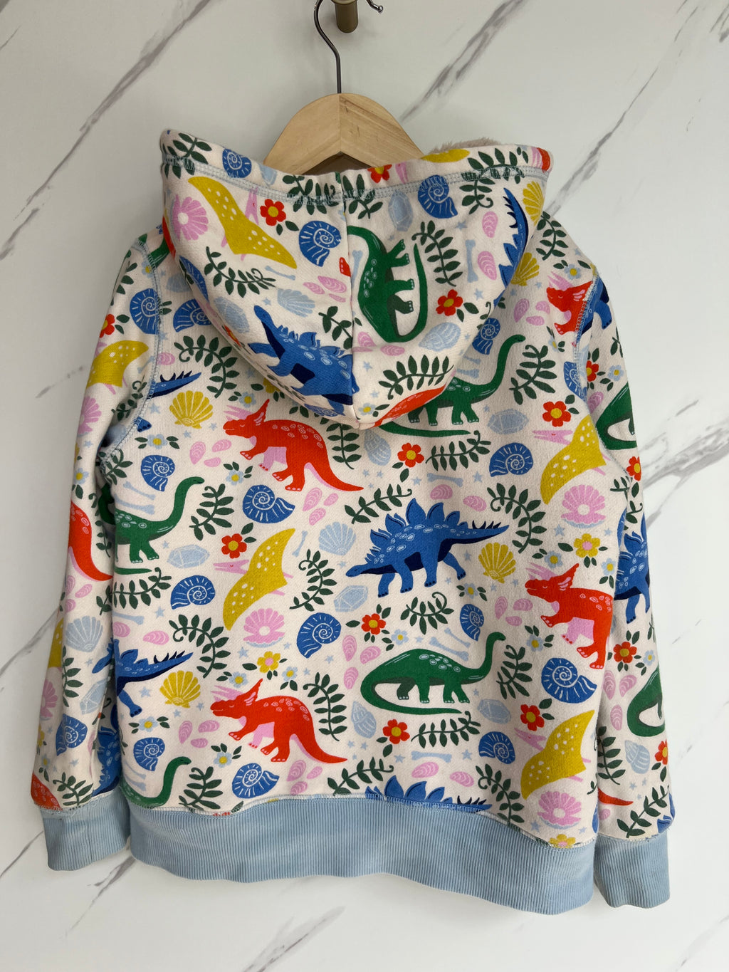 Boden Dinosaur Borg-Lined Hooded Jacket Age 8-9 Years