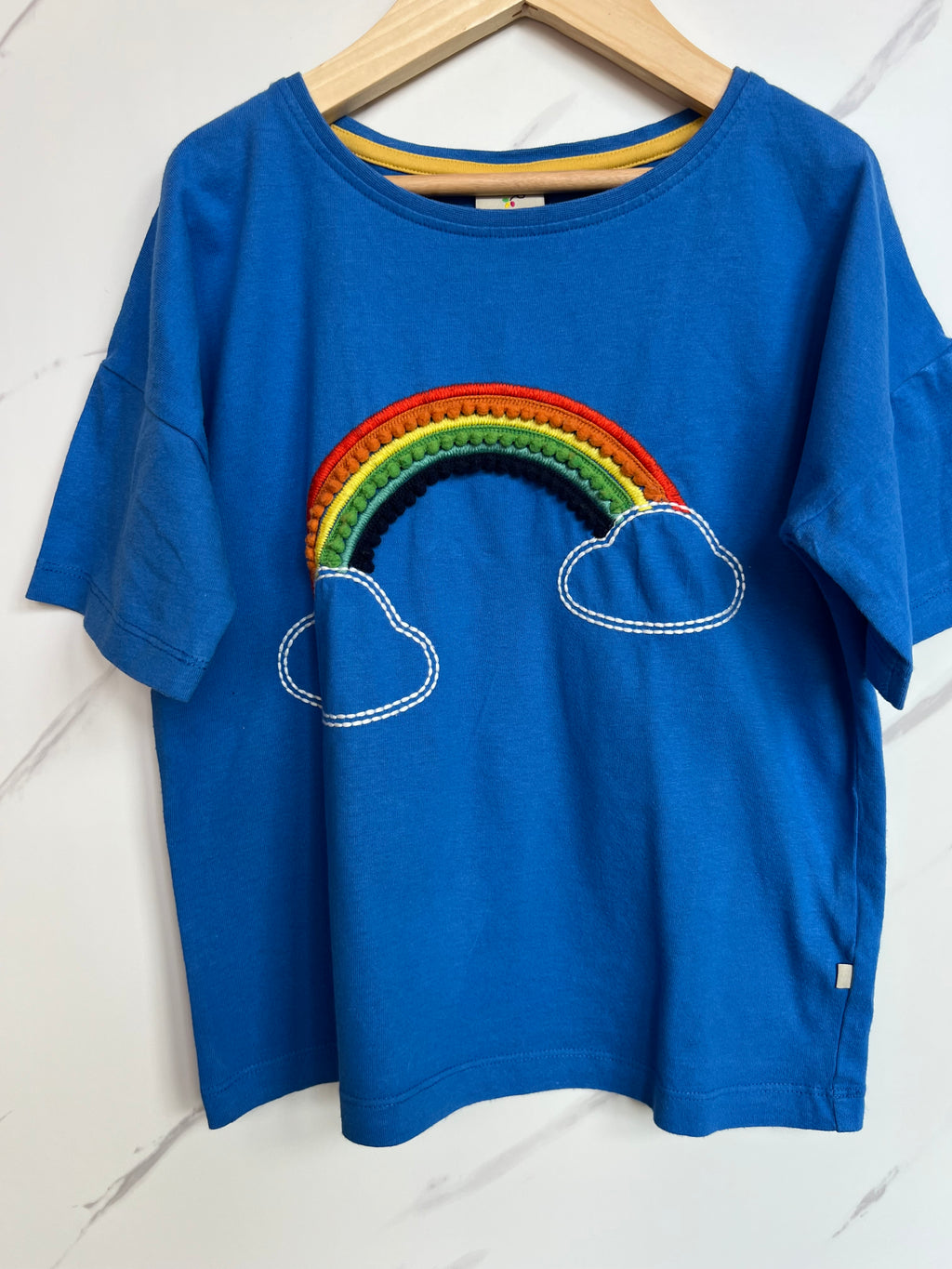 Frugi Blue Rainbow T-Shirt Age 8-9 Years