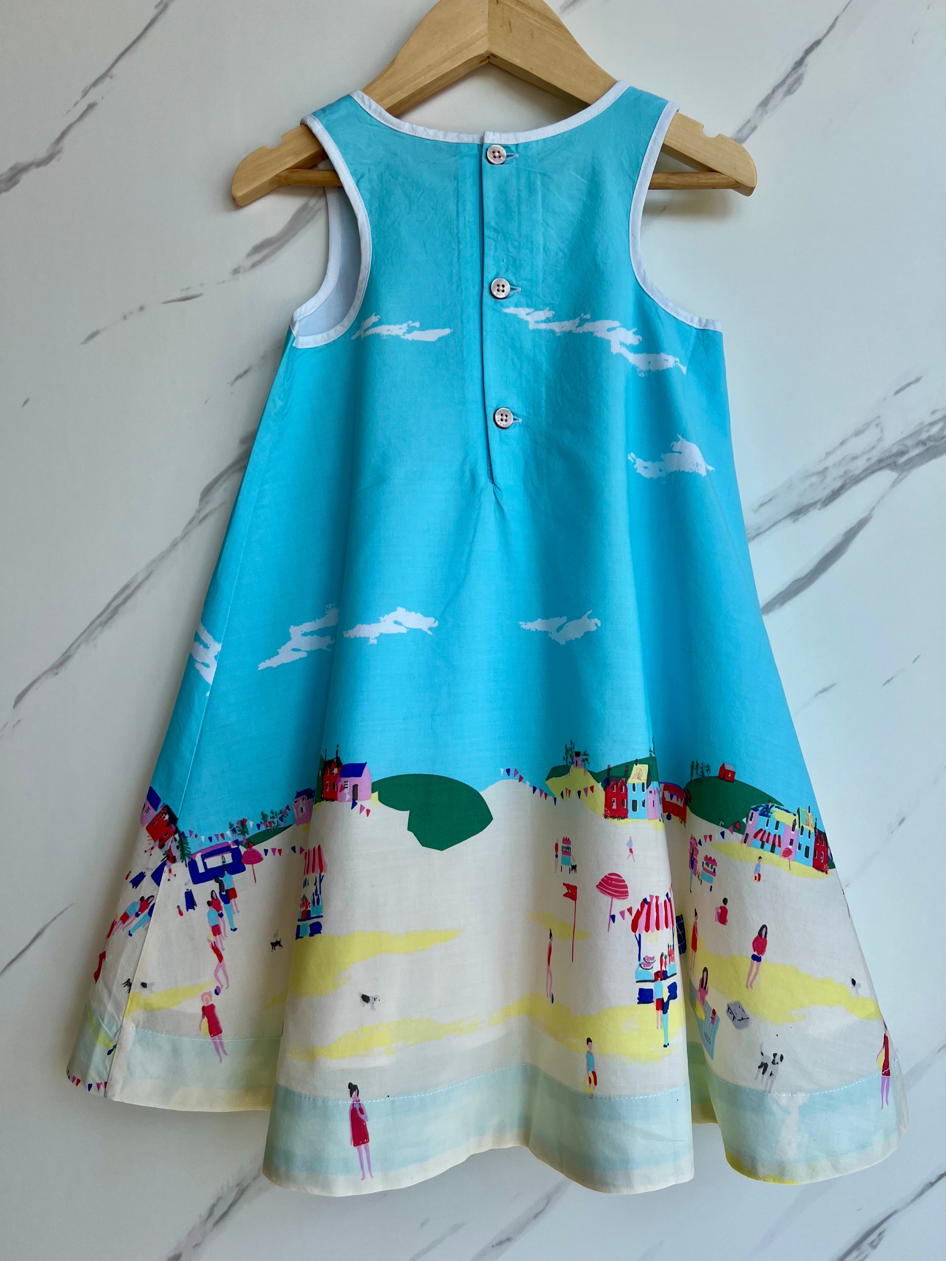 Joules Beach Scene A-Line Dress (Generous) Age 3 Years