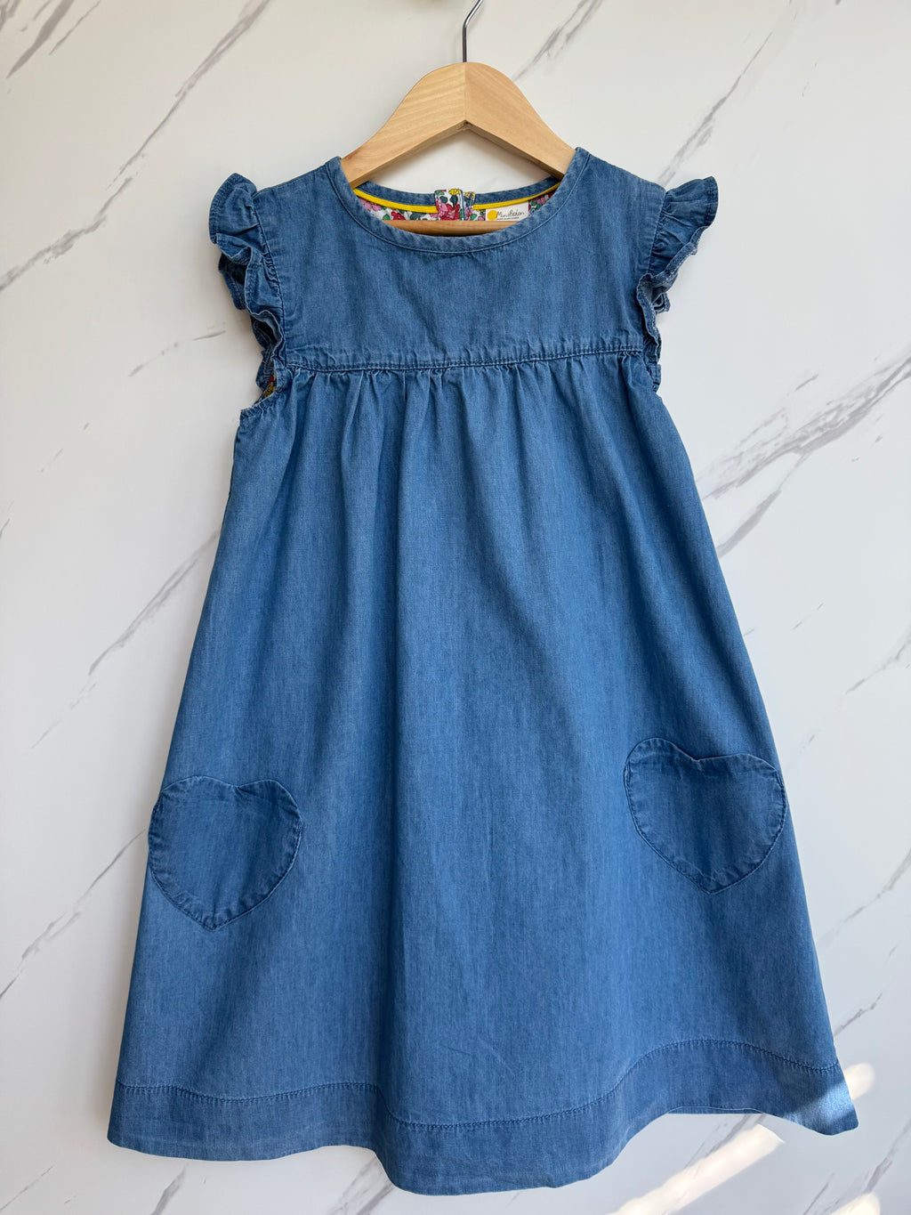 Boden Lightweight Denim Flared Dress Age 7-8 Years