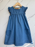 Boden Lightweight Denim Flared Dress Age 7-8 Years
