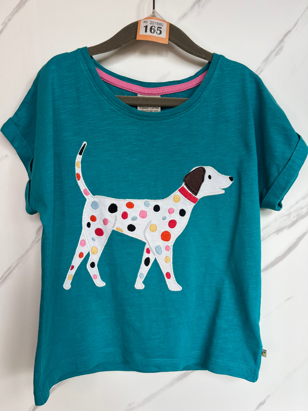 Frugi Rainbow Spot Dalmatian T-Shirt Age 7-8 Years