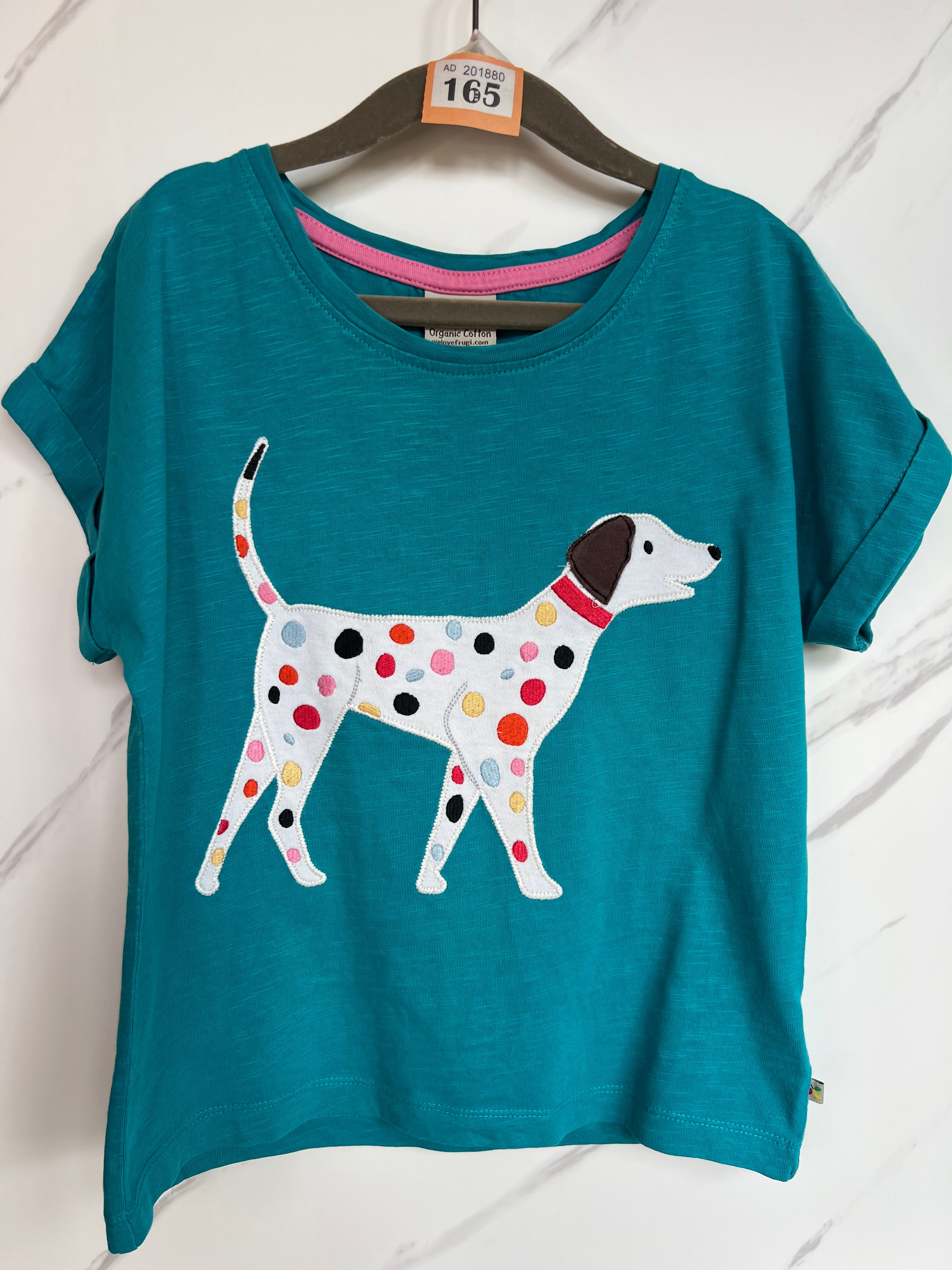 Frugi Rainbow Spot Dalmatian T-Shirt Age 7-8 Years