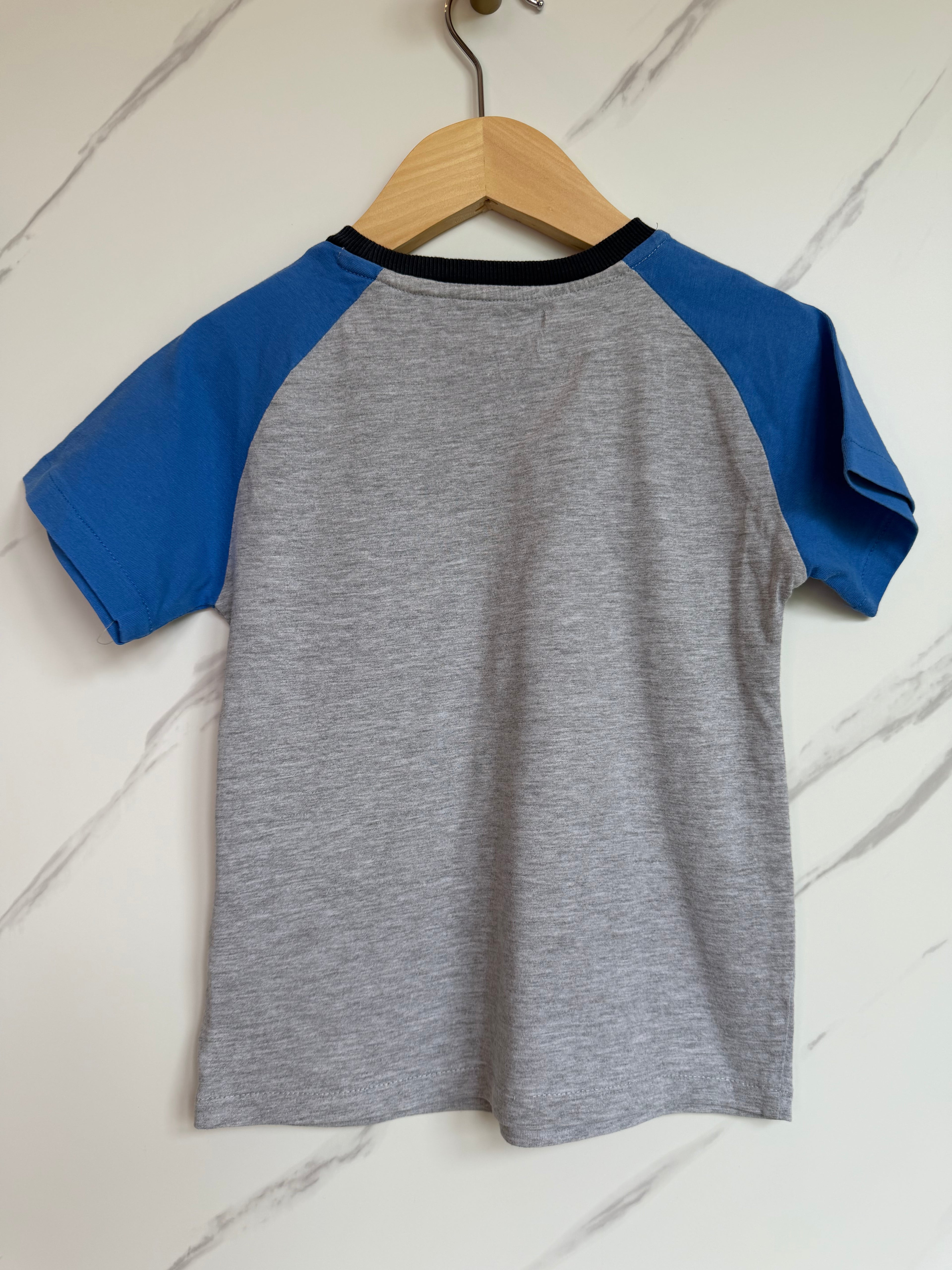 M&S Grey & Blue T-Shirt Age 3-4 Years